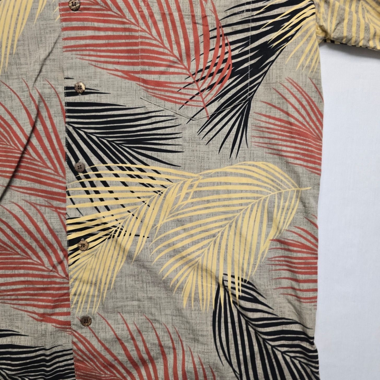Vintage Hawaiian Islands L Brown Palm Tree Leaf Print Tropical Shirt Size US L / EU 52-54 / 3 - 4 Thumbnail