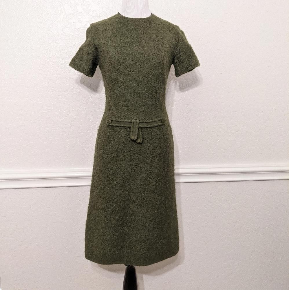 image of Designer Vintage Elmoor Of London Green Dress, Women's (Size Small)