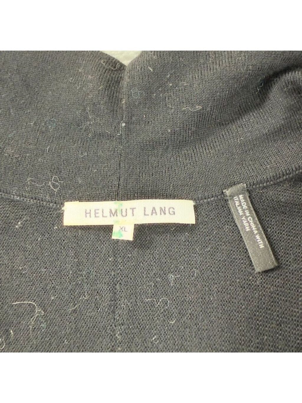 Helmut Lang Helmut Lang Men's Size XL 100% Wool 1/4 Black Zip Up Jacket Size US XL / EU 56 / 4 - 2 Thumbnail