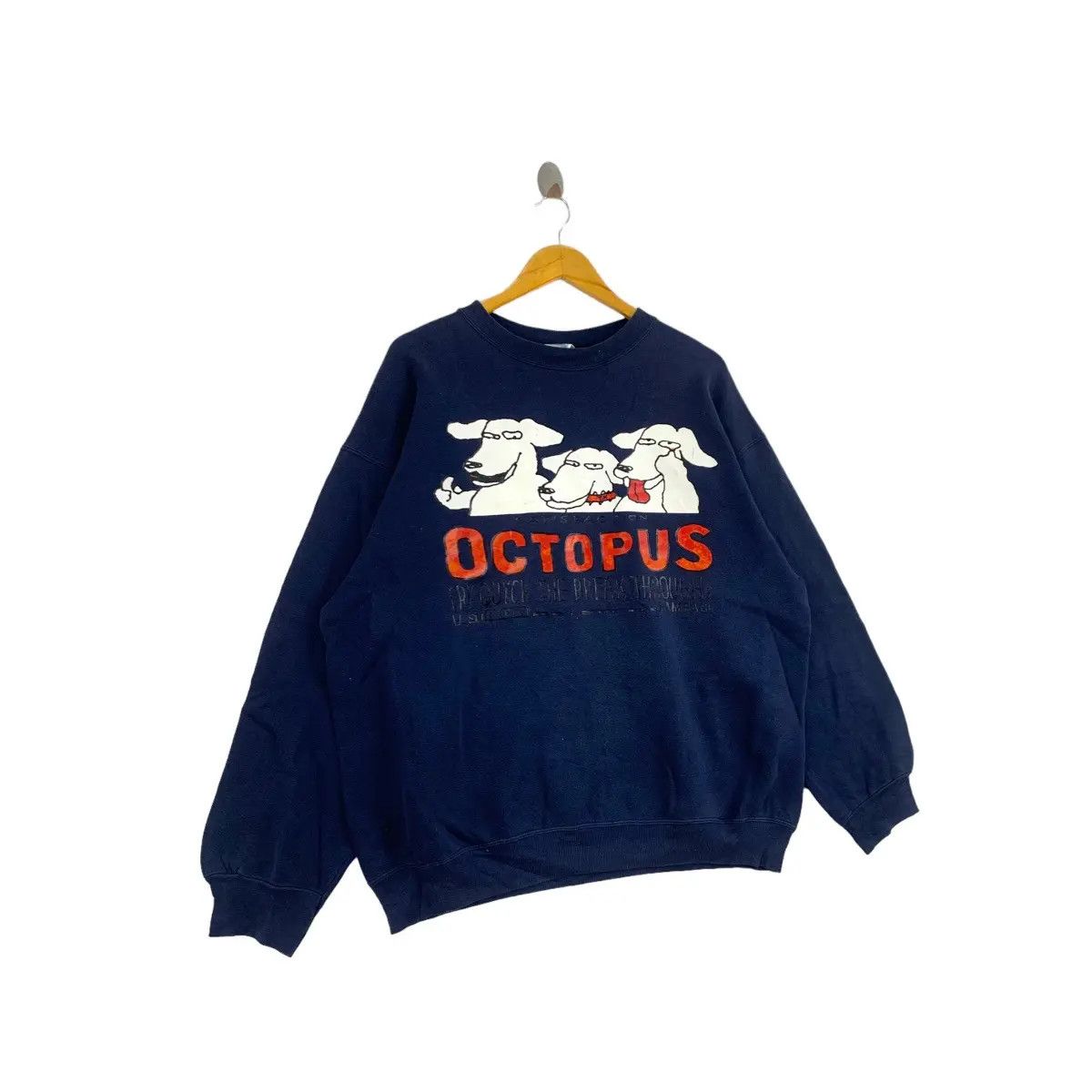 Tultex Vintage 80s SATISFACTION OCTOPUS Cartoon Dogs Print By Size US XL / EU 56 / 4 - 3 Thumbnail