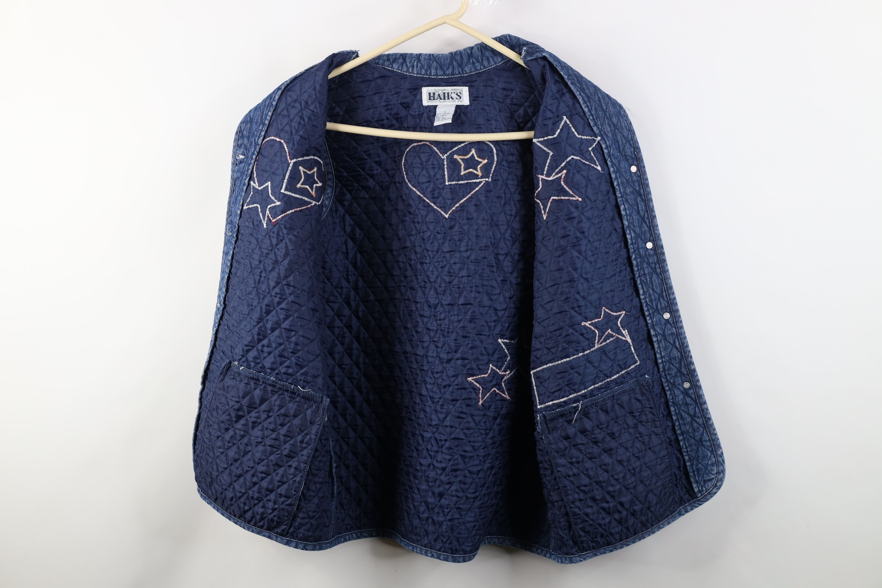Vintage Vintage 90s Streetwear Patchwork Quilted Denim Vest Jacket Size L / US 10 / IT 46 - 11 Thumbnail