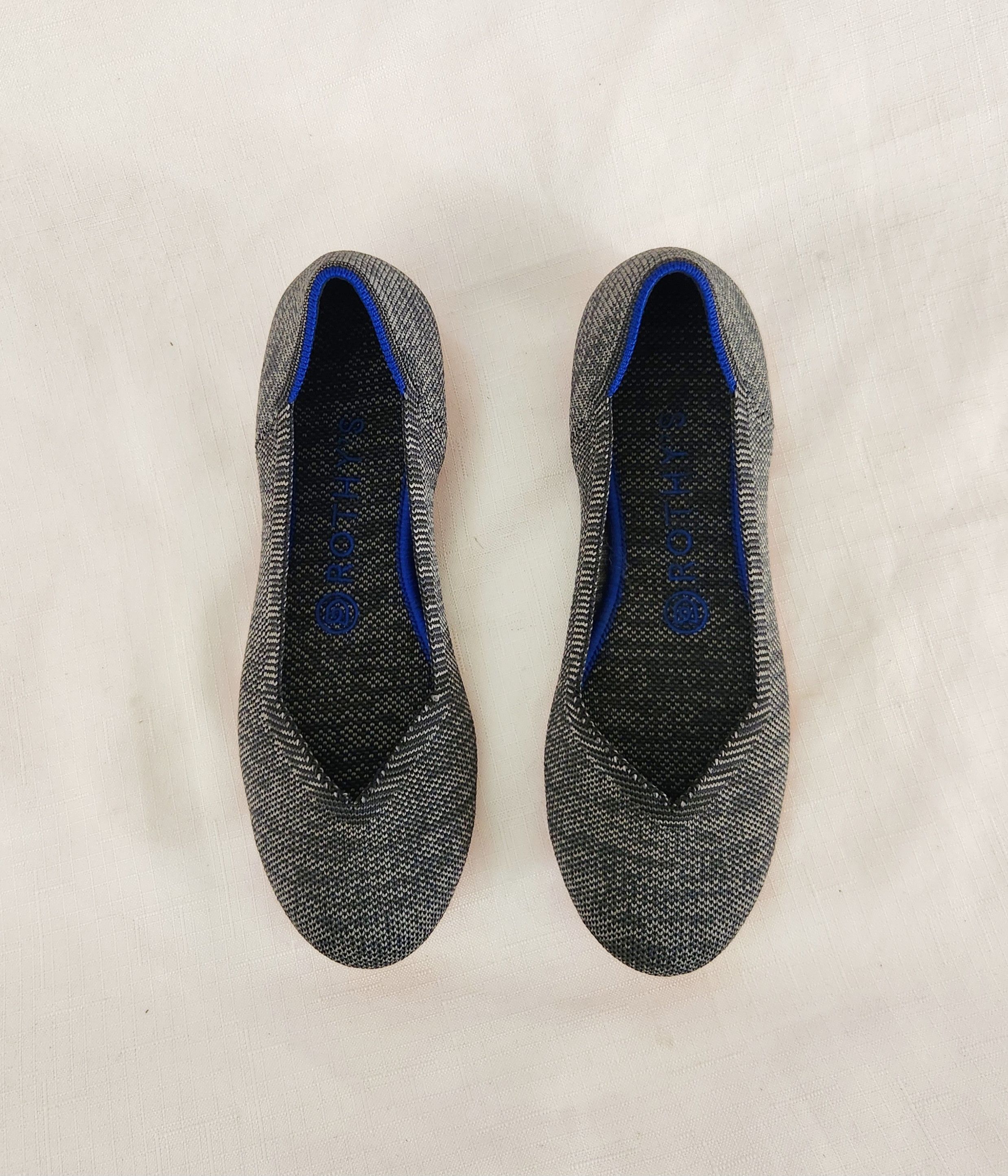 Designer ROTHY’S “THE FLAT” Charcoal Birdseye Knit Round Toe SlipOn 7 Size US 7 / IT 37 - 2 Thumbnail