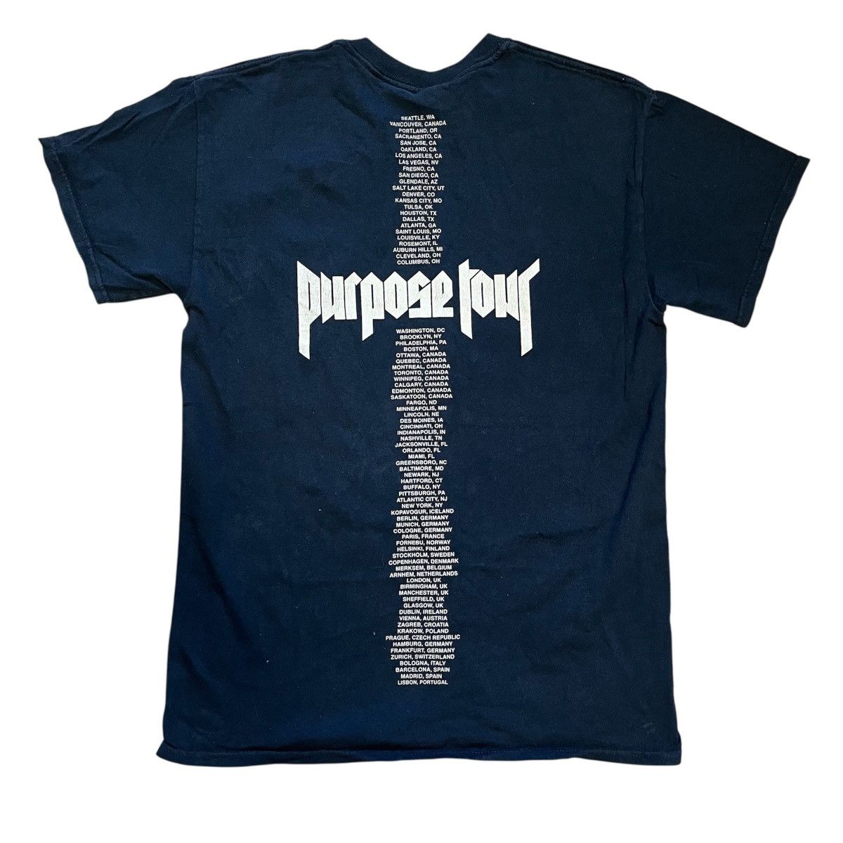 Justin Bieber Vintage sun faded JB Purpose Tour t-shirt Size US M / EU 48-50 / 2 - 2 Thumbnail