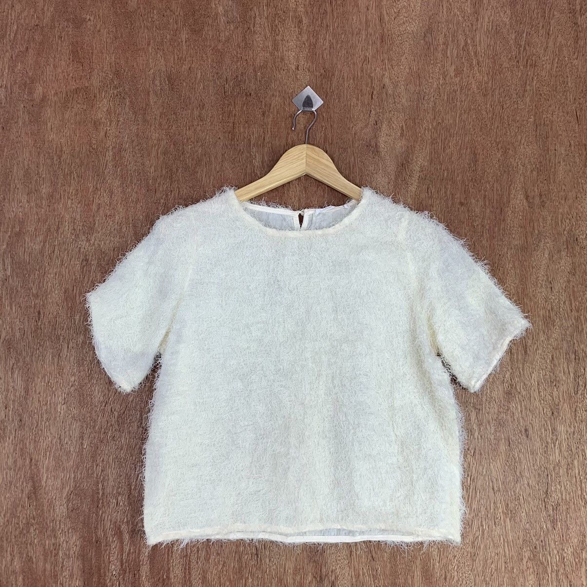 Homespun Knitwear × Vintage Retro Girl Mohair Furr fabric Sweatshirt Size S / US 4 / IT 40 - 4 Thumbnail