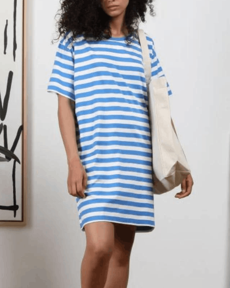 Wemoto BNWT Wemoto - Flux - Striped T-Shirt Dress - Size Large Size L / US 10 / IT 46 - 2 Thumbnail