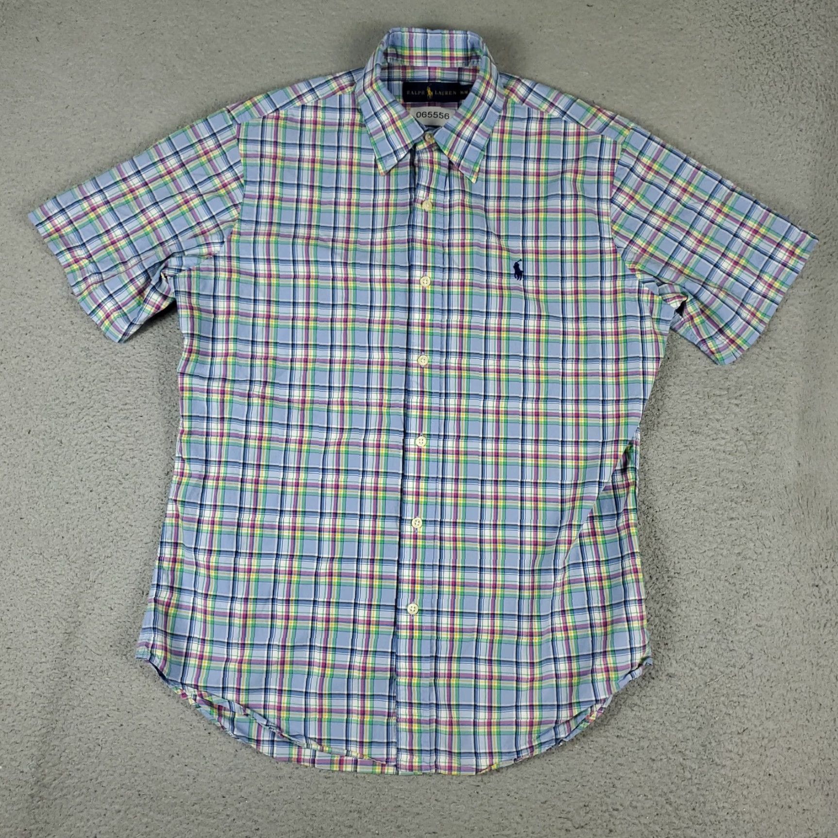 Ralph Lauren Ralph Lauren Shirt Mens Medium Blue Plaid Pony Button Up Short Sleeve Size US M / EU 48-50 / 2 - 3 Thumbnail