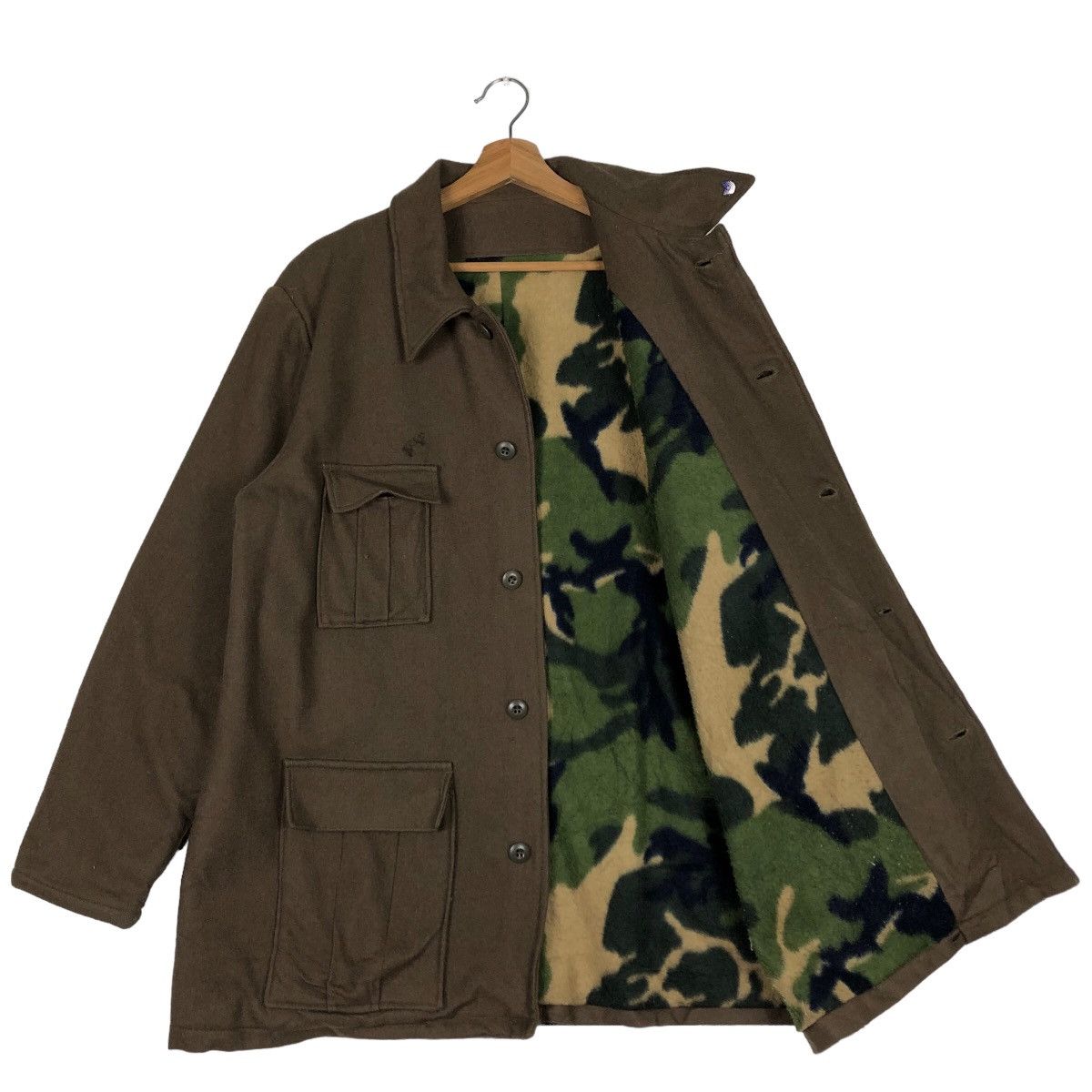 Vintage 🔥True Vintage 1940 Wool Winter Jacket Smock Military Cargo Size US M / EU 48-50 / 2 - 9 Thumbnail