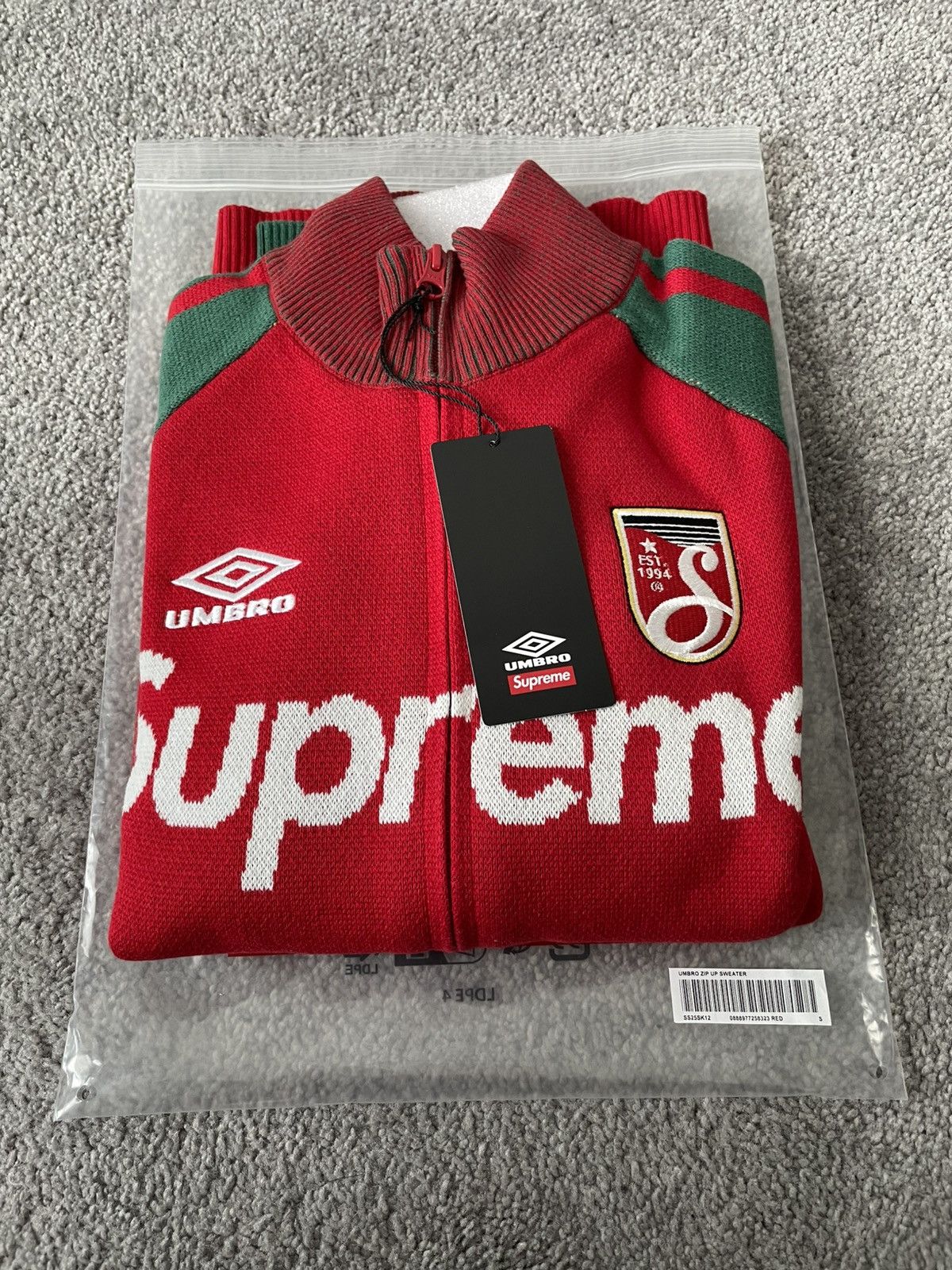 Supreme × Umbro Supreme Umbro Zip Up Sweater | Grailed