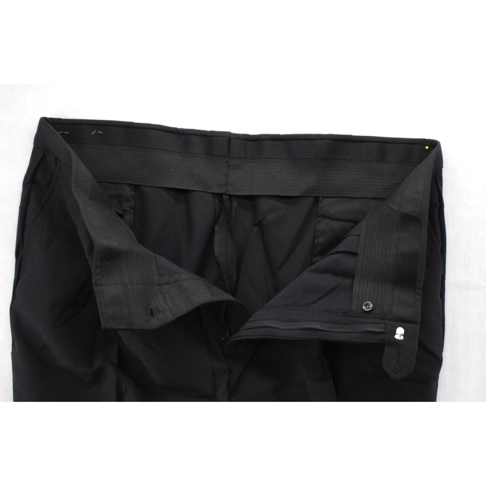 KEEN VINTAGE Cliff Keen Official Pants Mens 46 Black Unhemmed Pleated Textured Basketball Shirt Size US 30 / EU 46 - 4 Thumbnail