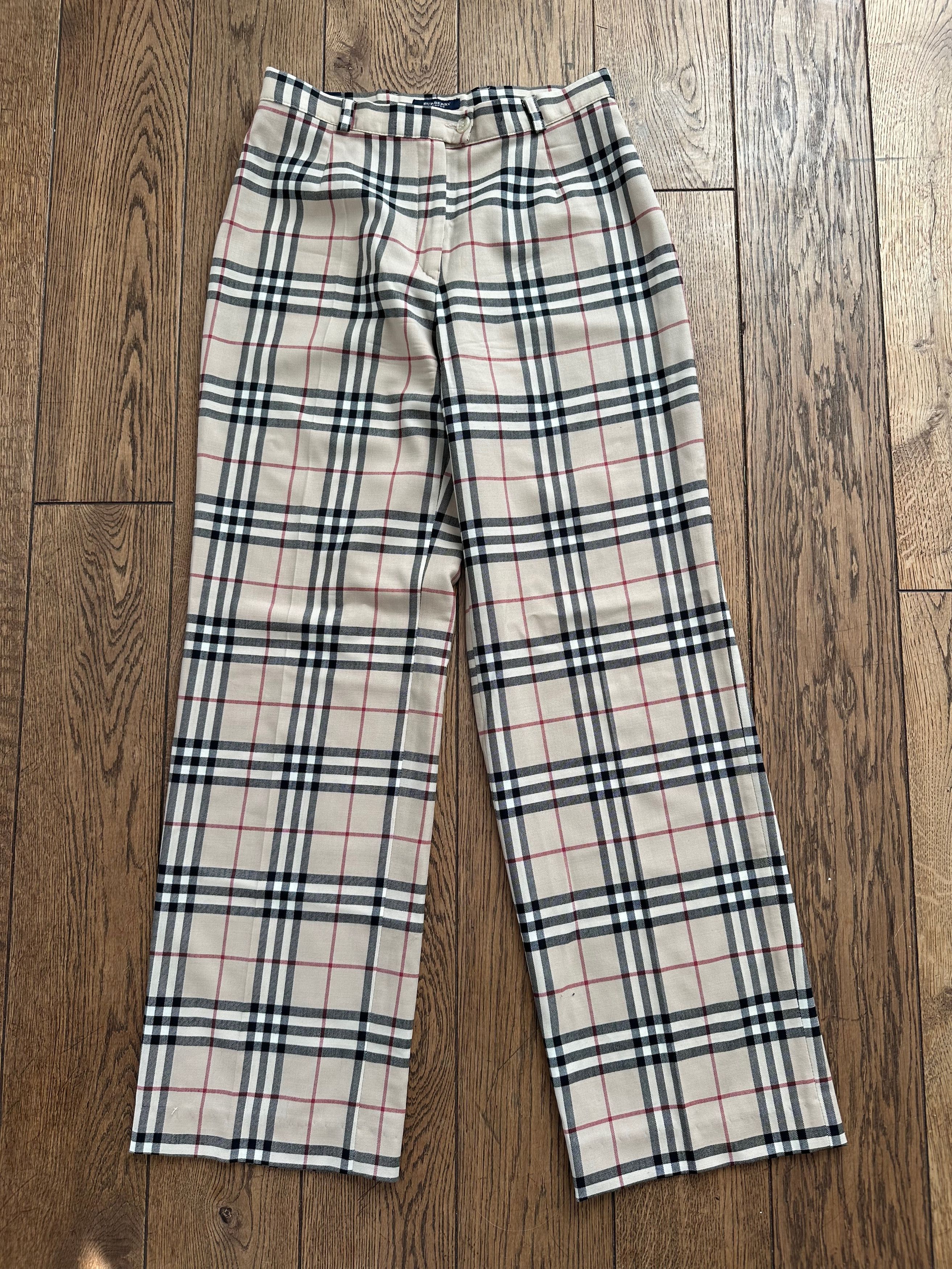 Burberry Vintage BURBERRY nova check plaid trousers wool pants Size 28" / US 6 / IT 42 - 1 Thumbnail