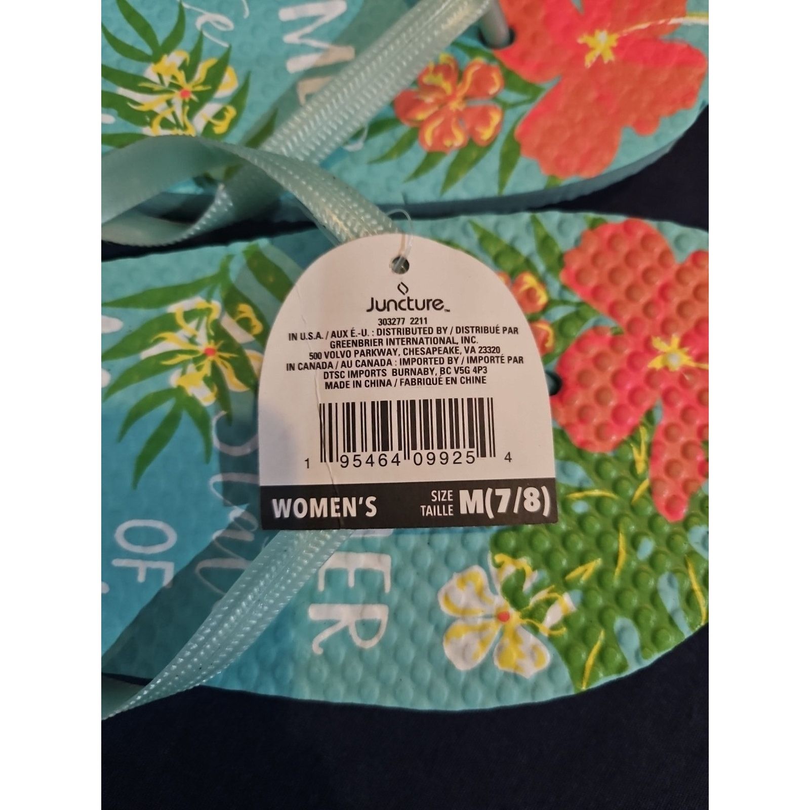 Other Juncture "Summer State Of Mind" Women's Size 7/8 Flip Flops Size US 8 / IT 38 - 4 Thumbnail