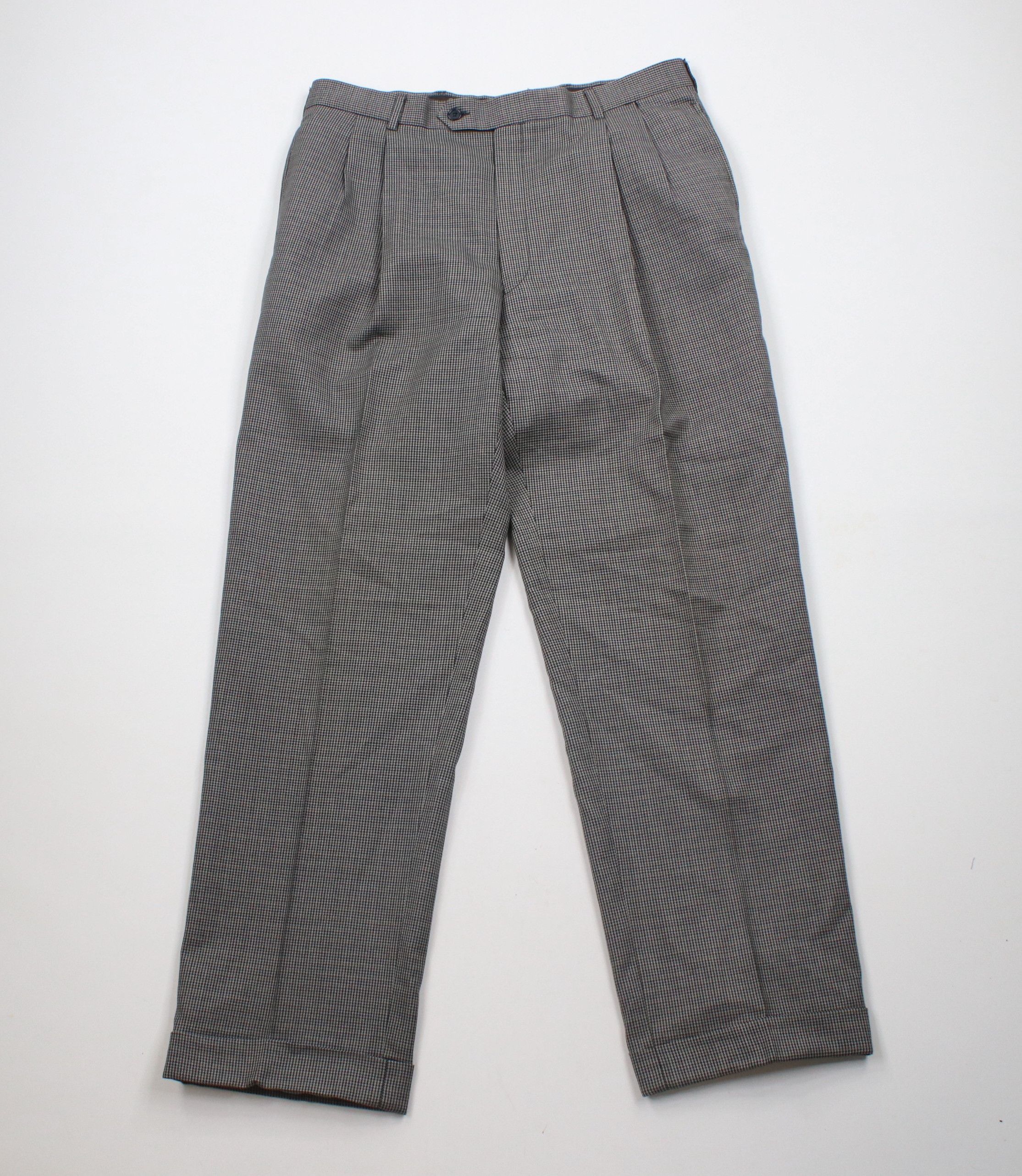 Vintage Vintage 90s Streetwear Wide Leg Chino Pants Houndstooth Size US 34 / EU 50 - 1 Thumbnail