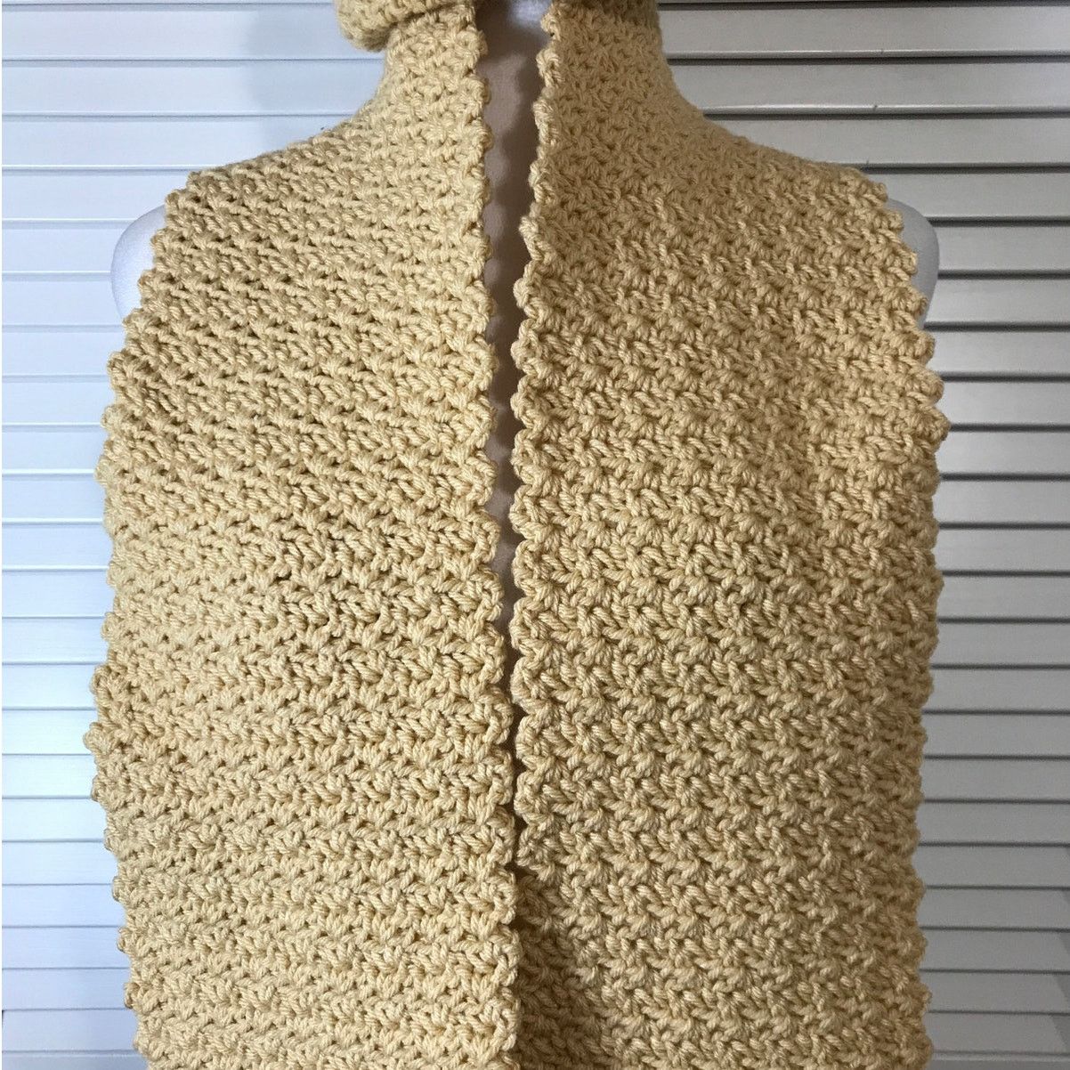 Handmade NWT Handmade Crocheted Tan Brown Textured Beanie & Scarf 63” Size ONE SIZE - 2 Thumbnail