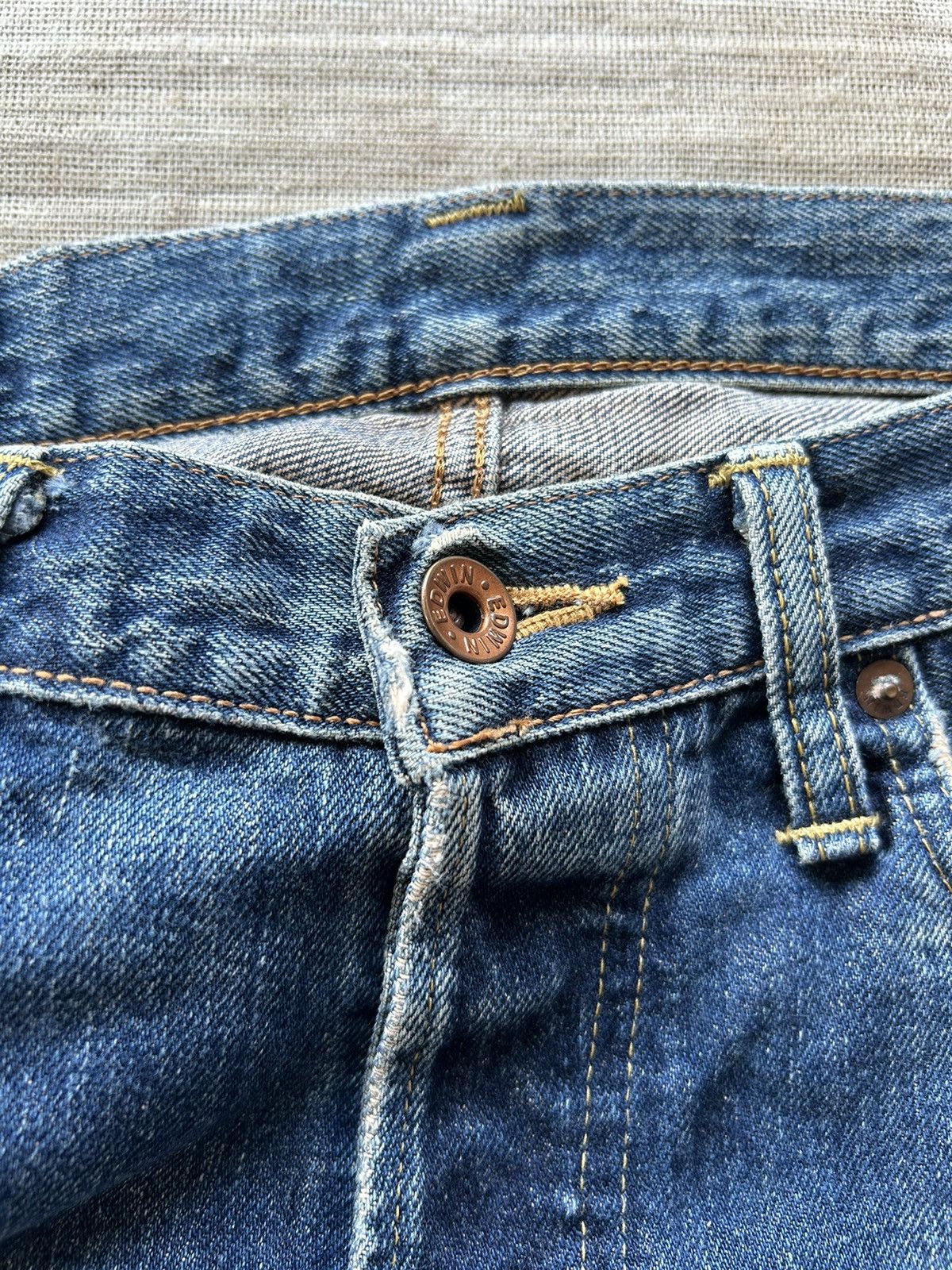 Edwin × Japanese Brand Vintage Edwin Selvedge Distressed Denim Size US 33 - 14 Thumbnail