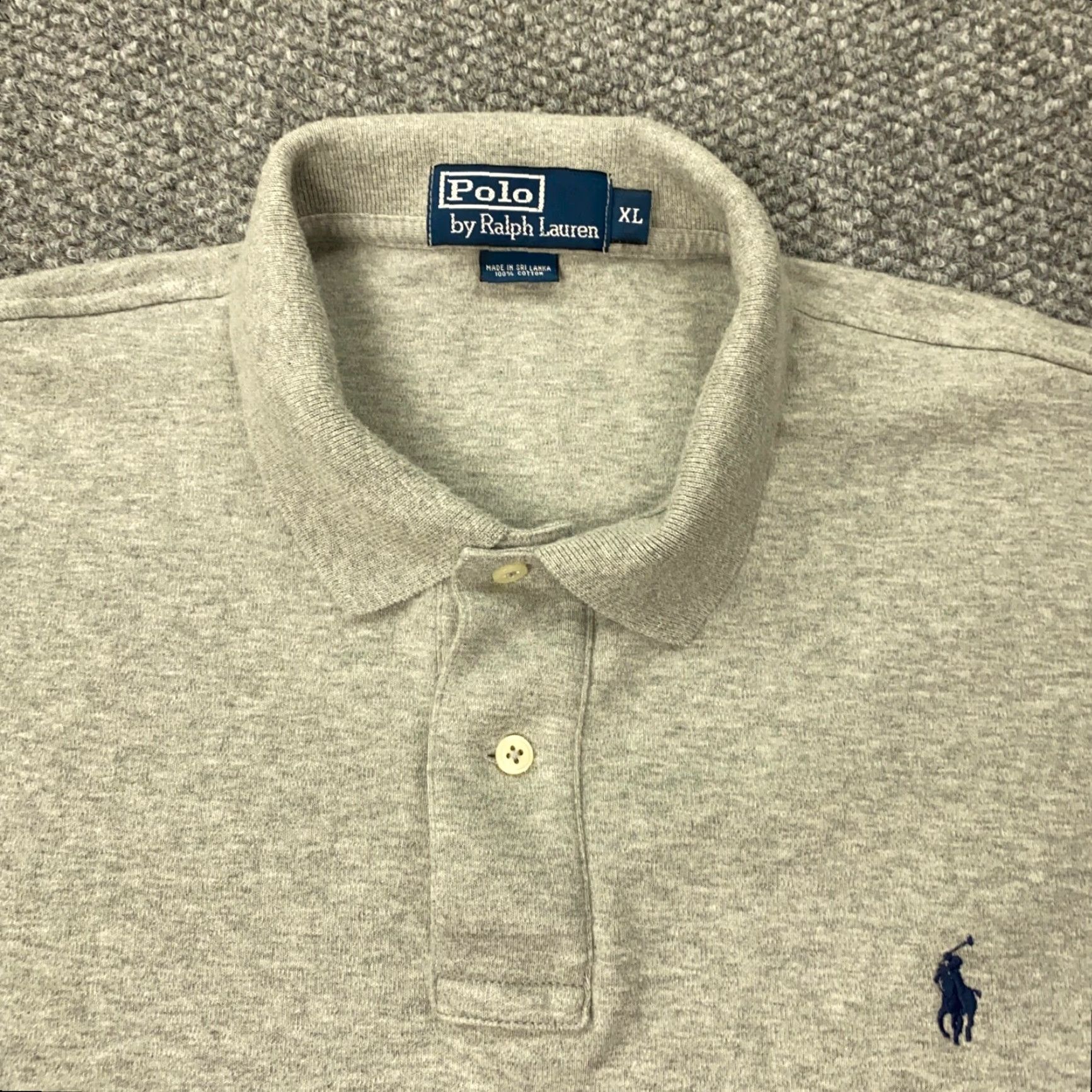 Polo Ralph Lauren VINTAGE Polo Ralph Lauren Polo Shirt Mens XL Gray Pony Preppy 90s Modern Fit Mens XL Gray Polo Ralph Lauren Shirt Size US XL / EU 56 / 4 - 3 Thumbnail