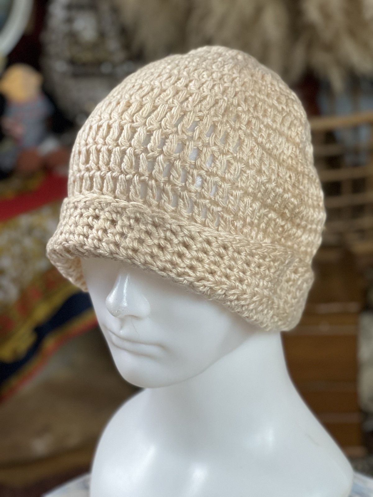 Japanese Brand Beanie Hat Cream Cable Knit SIZE 56-58 CM Size ONE SIZE - 3 Thumbnail