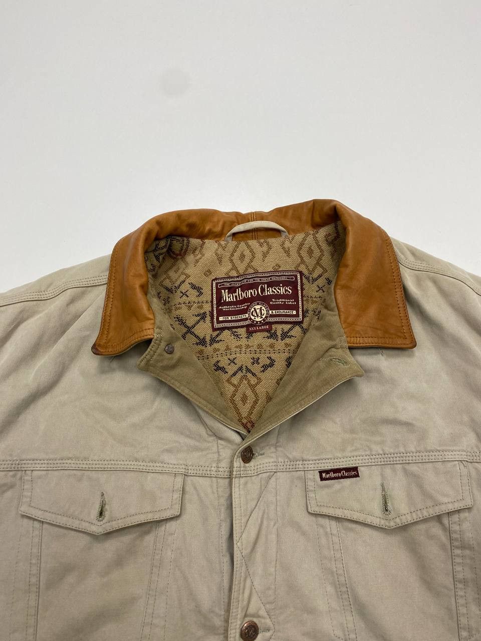 Marlboro Marlboro Classics Beige XXXL Vintage Canvas Jacket 90s