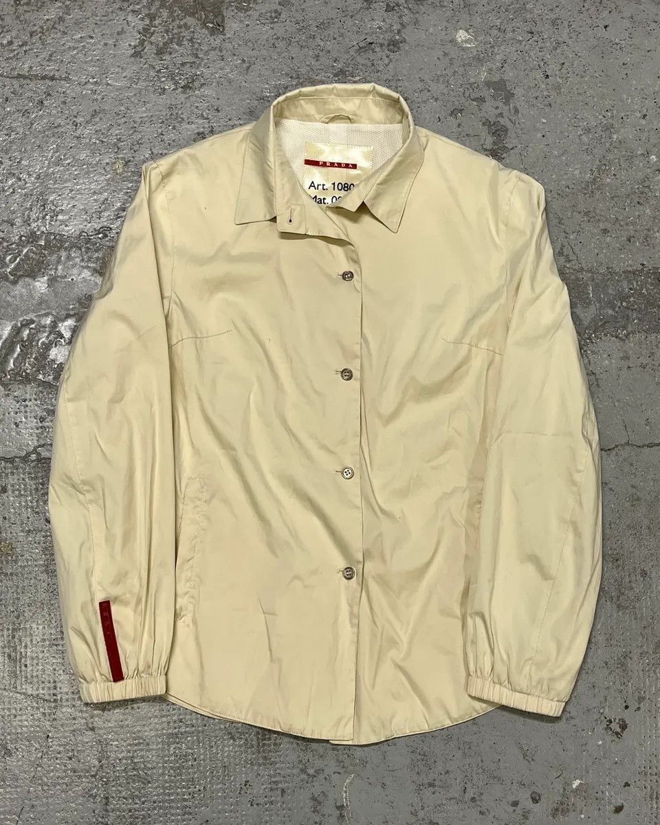 Prada 2000s Prada Cream White Buttoned Jacket Size US S / EU 44-46 / 1 - 1 Thumbnail