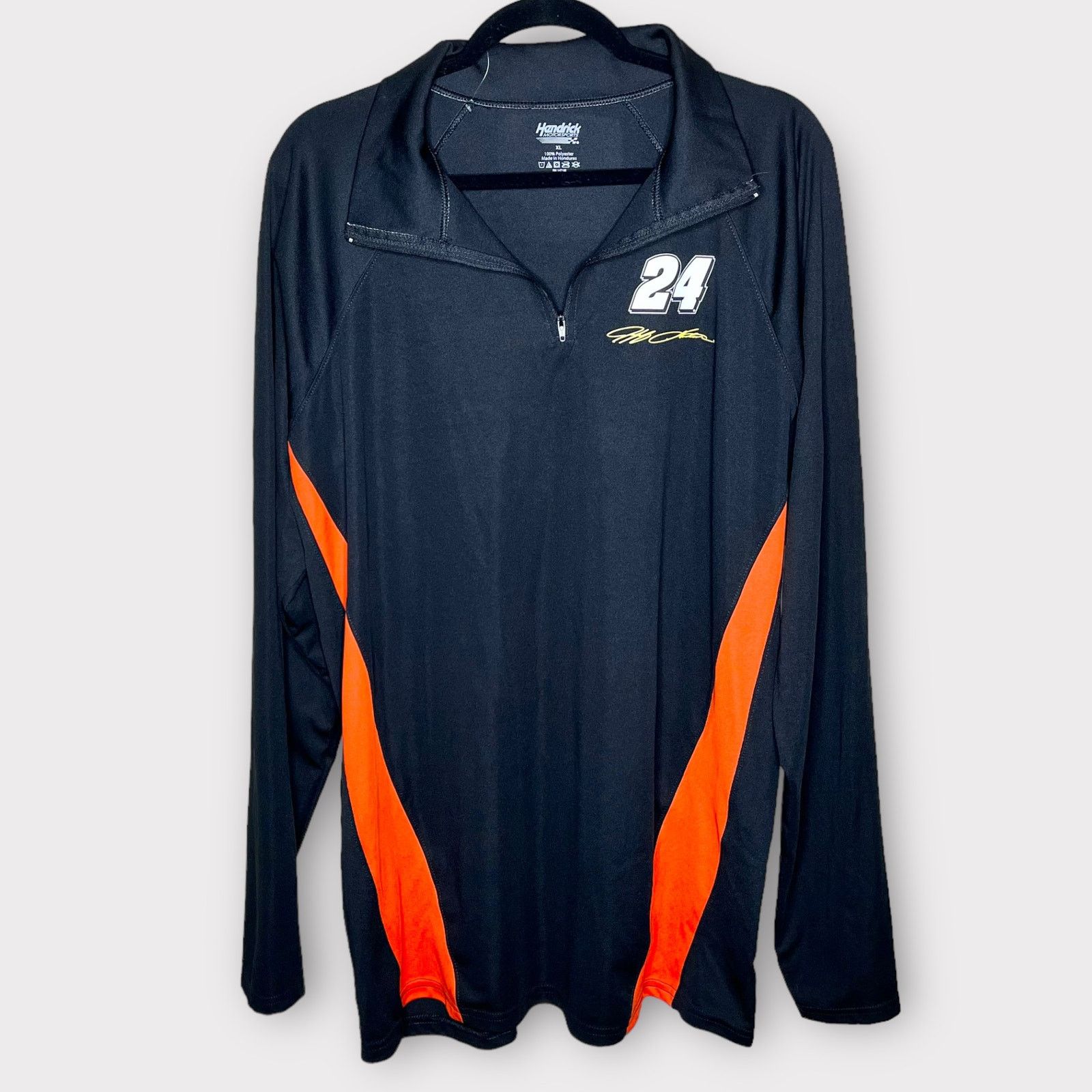 NASCAR NWOT #24 Jeff Gordon 1/4 zip performance shirt Size US XL / EU 56 / 4 - 1 Thumbnail