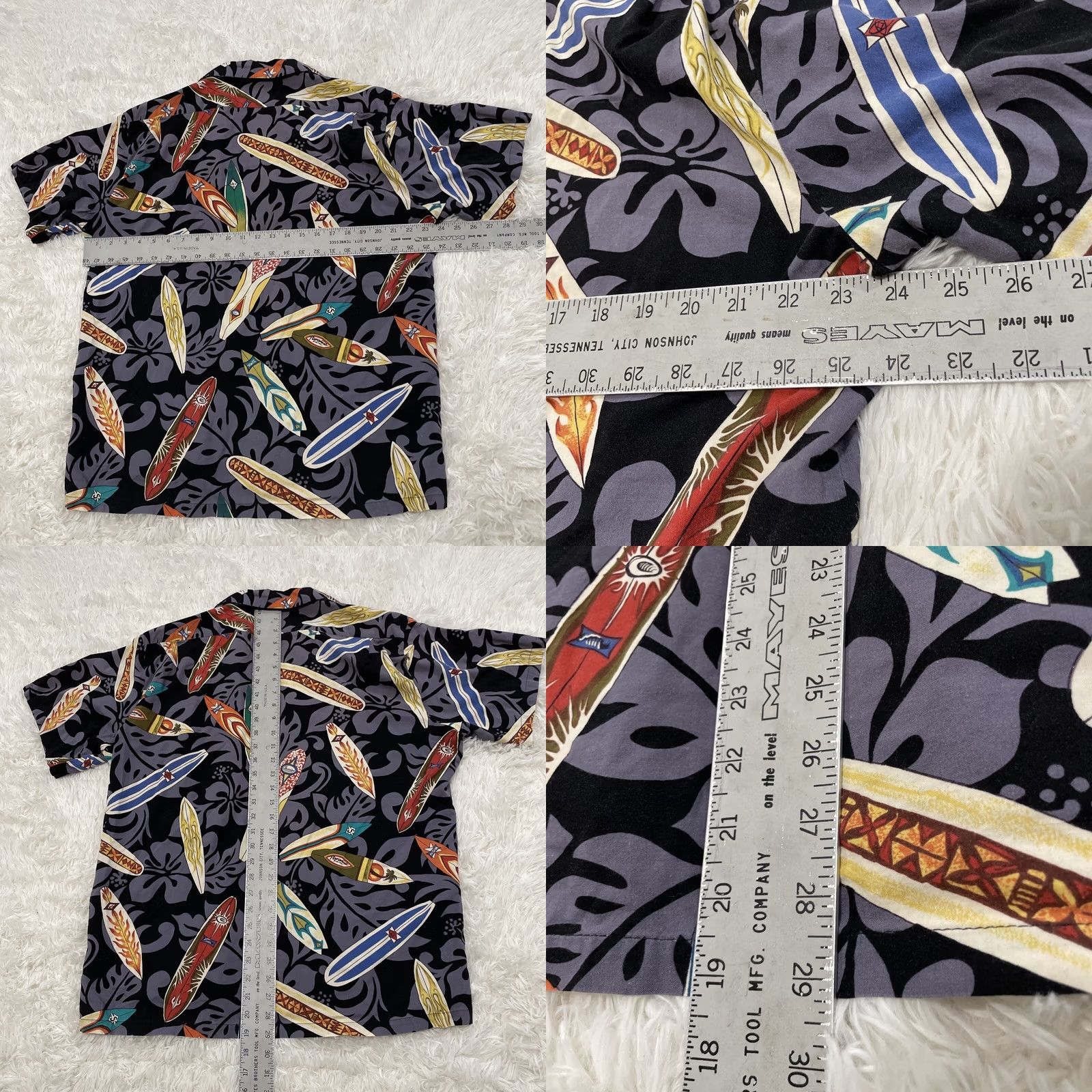 Hilo Hattie VINTAGE Hilo Hattie Hawaiian Shirt Men XL Surf Longboard Graphic Print Aloha Skater Black Short Sleeve Button-Up Collared Shirt Mens Size US XL / EU 56 / 4 - 8 Thumbnail