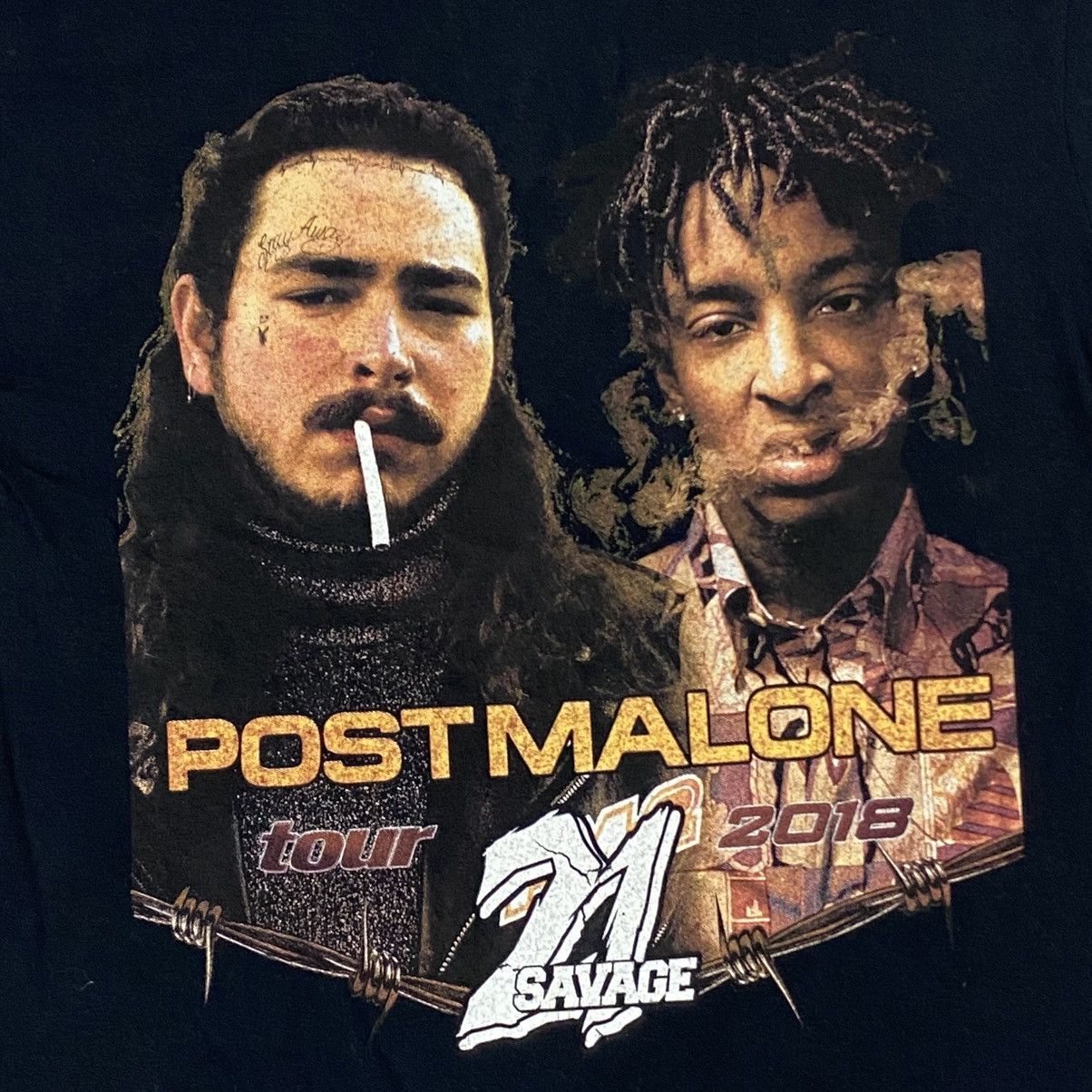 Band Tees × Rap Tees Rap tee post malone X 21 savage tour 2018 Size US S / EU 44-46 / 1 - 3 Thumbnail