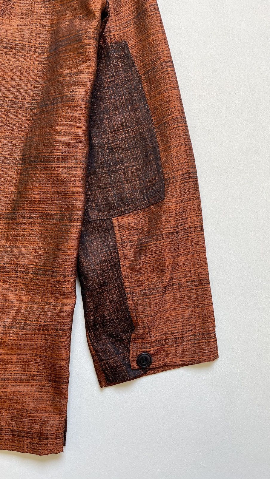 Nicholas Daley Sample Orange / Black Silk Utility Shirt Size US M / EU 48-50 / 2 - 14 Thumbnail