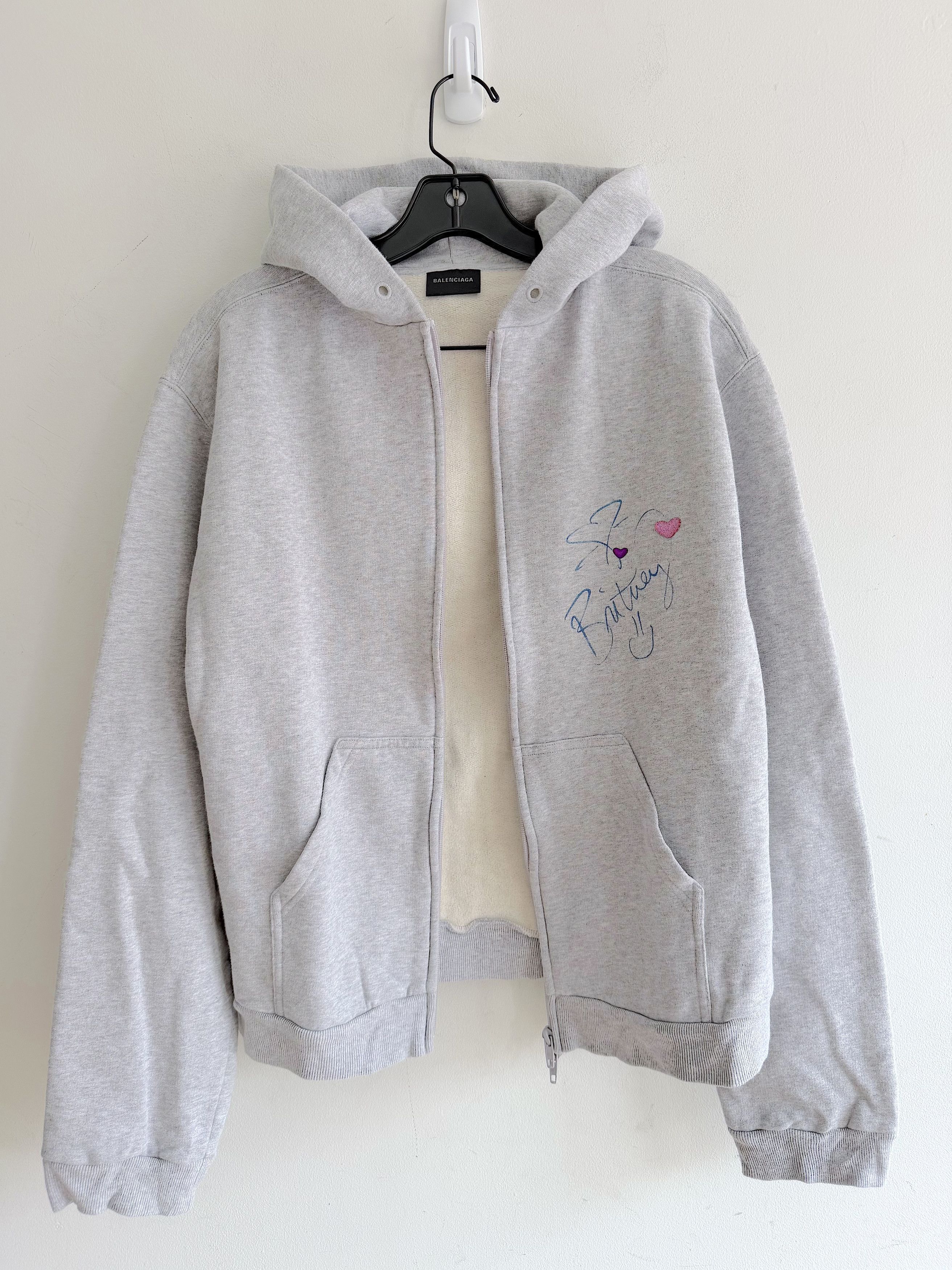 Balenciaga New Spring 26 Britney Spears Zip Up Hoodie (S) Size US S / EU 44-46 / 1 - 8 Thumbnail