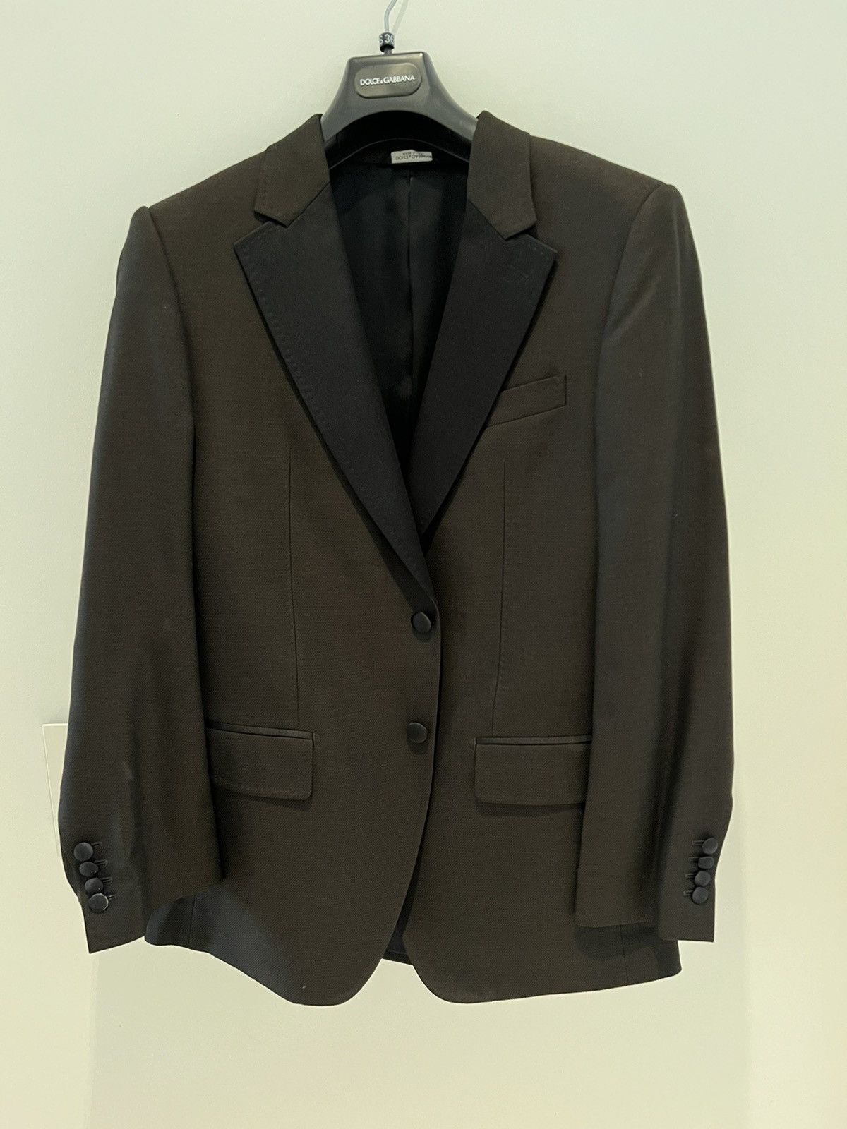 Dolce & Gabbana Dolce & Gabbana wool and silk brown tuxedo jacket Size 38R - 1 Thumbnail