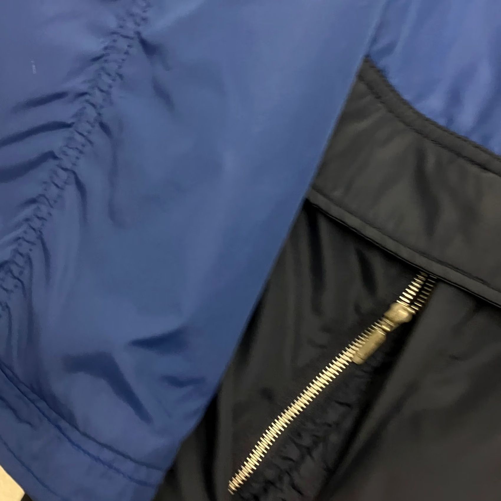 Nike VINTAGE Nike Hooded Anorak Jacket Mens L Blue Black Swoosh Pullover Coat Size US L / EU 52-54 / 3 - 4 Thumbnail