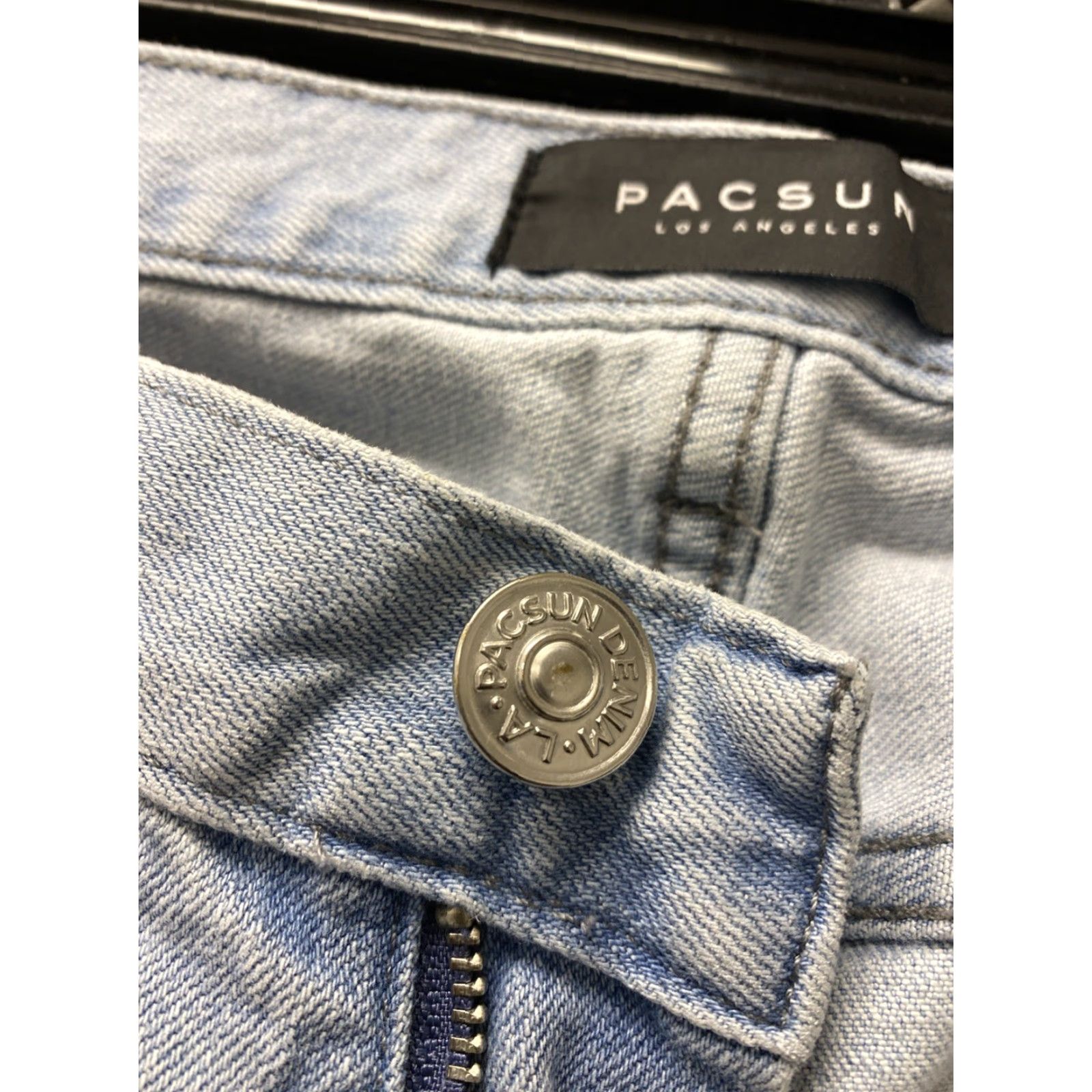 Pacsun Pacsun Men Skinny Denim Jeans Distressed Stretch 32x30 Light Blue Slim Fit Casual Size US 32 / EU 48 - 6 Thumbnail