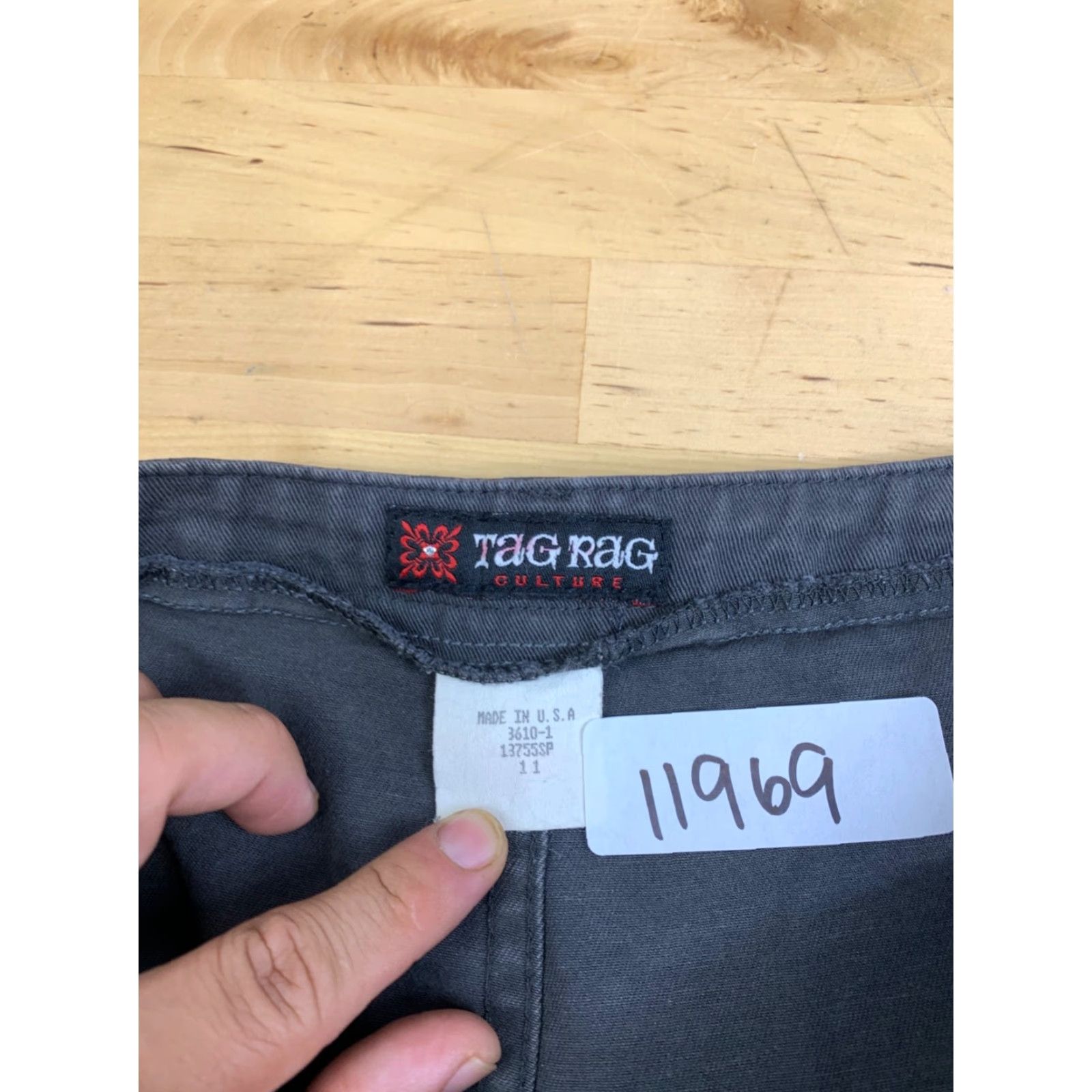 Vintage VINTAGE Tag Rag Pants Womens 11 Gray USA Wide Leg 11969 Size 32" / US 10 / IT 46 - 2 Thumbnail