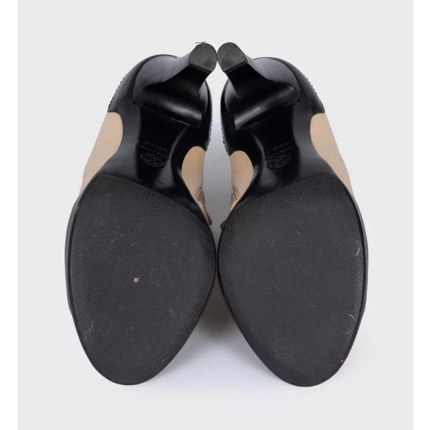 Chanel Chanel Beige Leather Open-Toe Ankle Booties - Size 40.5 Size US 9.5 / IT 39.5 - 5 Thumbnail