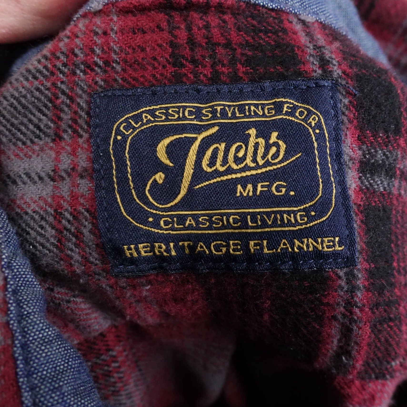 Vintage JACHS Red Plaid Flannel Button-Up Shirt Adult Medium Long Sleeve Regular Fit Mens Size US M / EU 48-50 / 2 - 5 Thumbnail