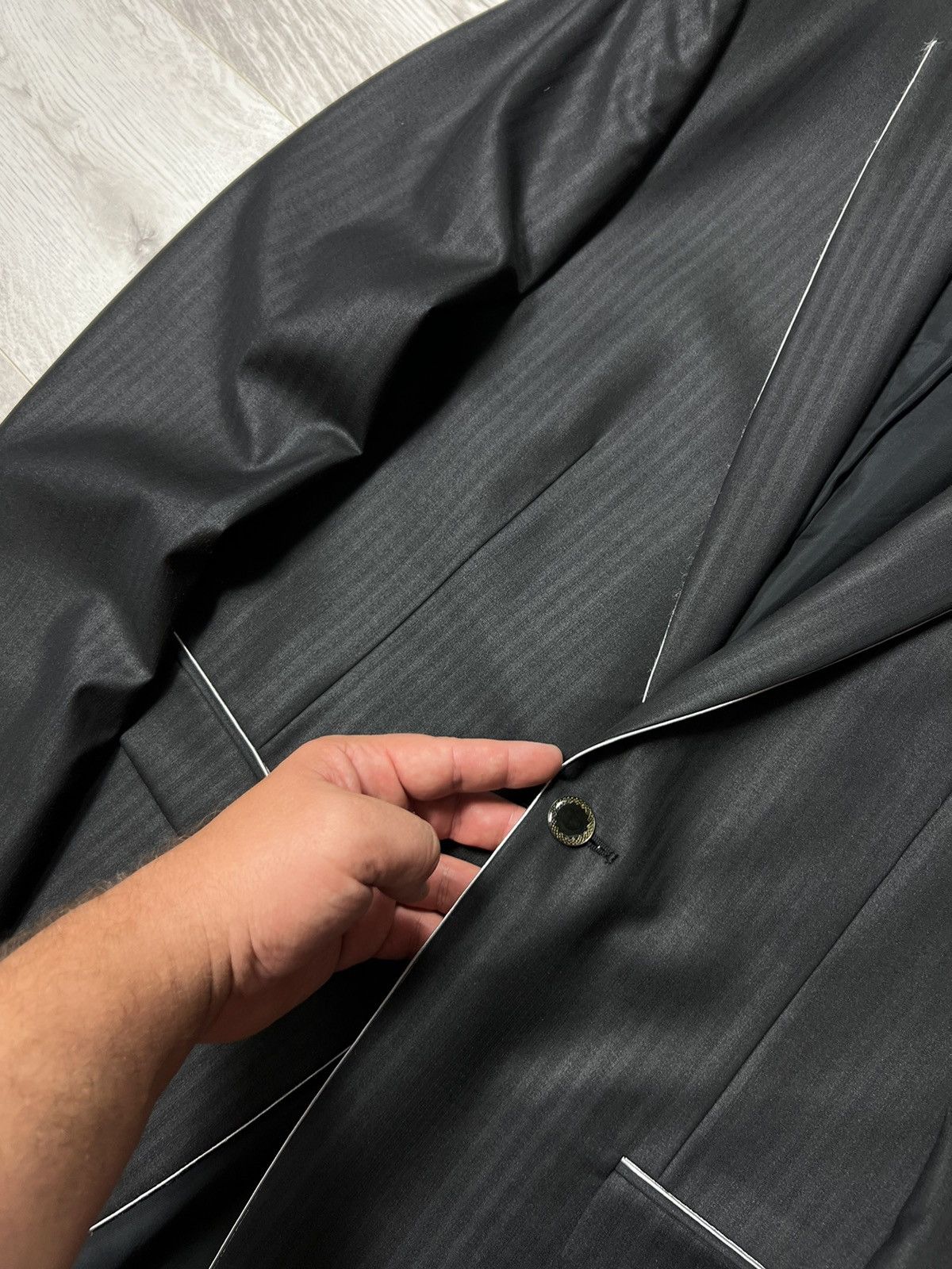 Pal Zileri 2 Pieces PAL ZILERI CERIMONIA Striped Suit One Button Sz 50R Size 40R - 10 Thumbnail