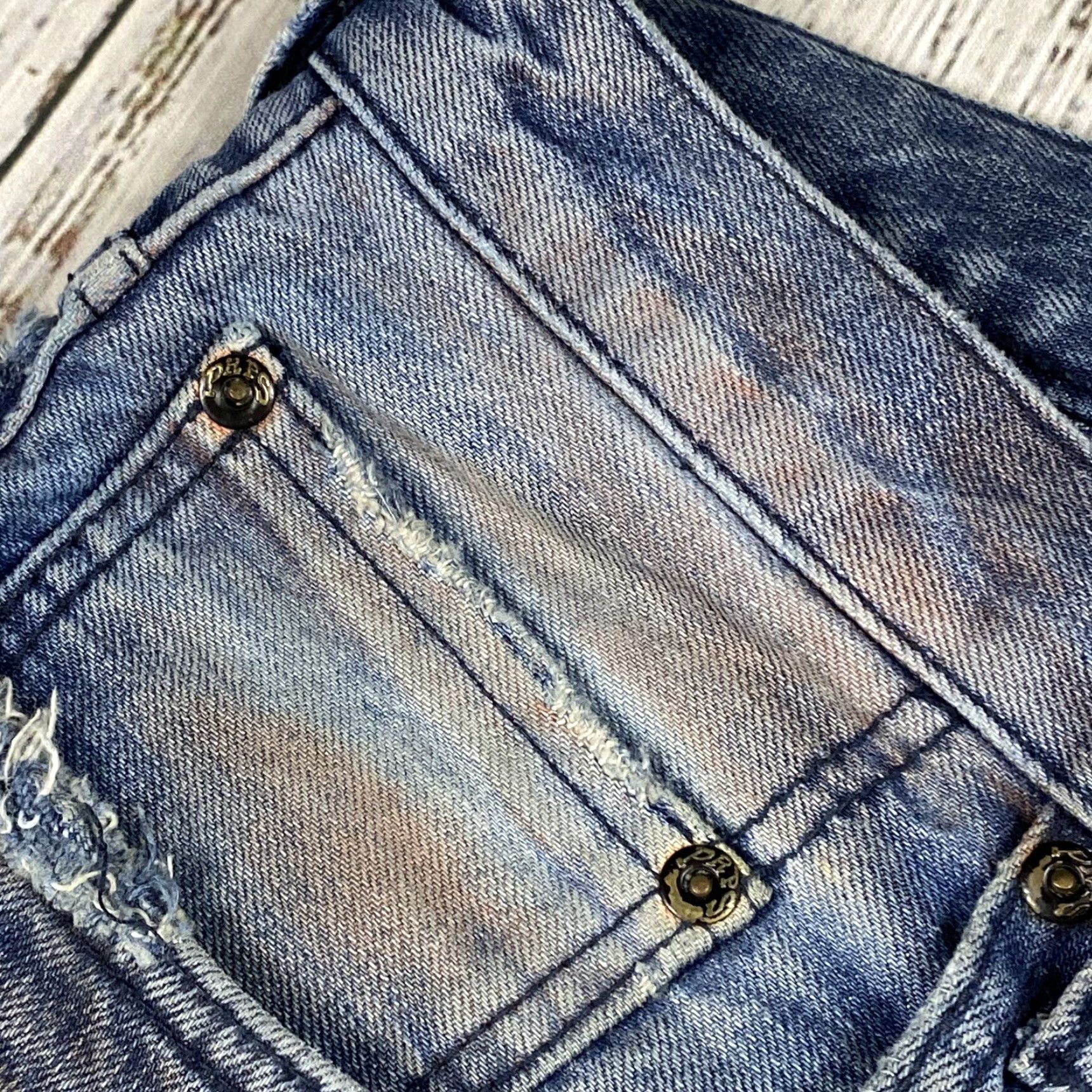 Prps VINTAGE PRPS Distressed Patch Repair Straight Leg Jeans Men Size 40 Blue Denim 2013 Release Size US 40 / EU 56 - 7 Thumbnail