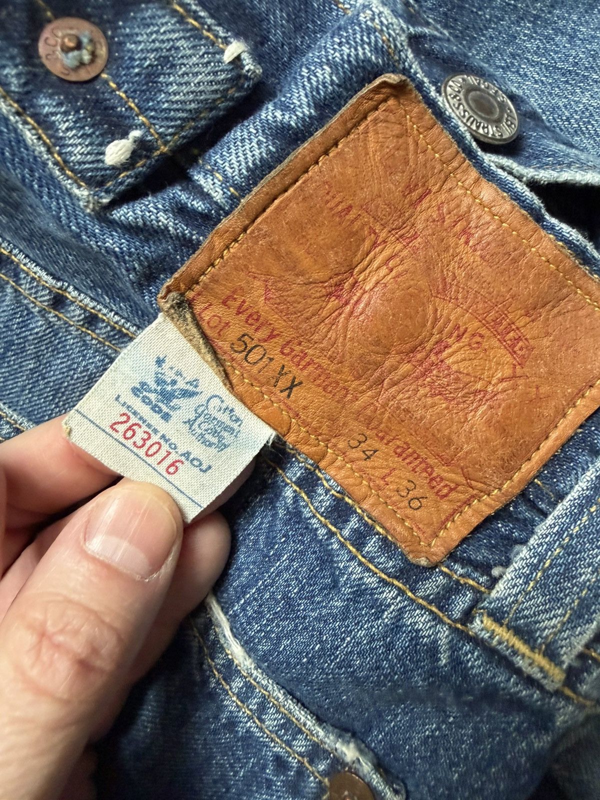 Levi's Vintage Clothing Levis Vintage LVC 501 1933 Deadstock. Size US 34 / EU 50 - 5 Thumbnail