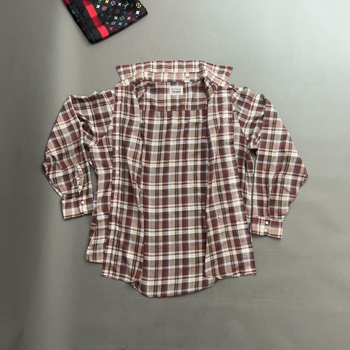 Levi's Vintage 70s White Tag Levi’s Plaid Western Button Up Shirt Size US XL / EU 56 / 4 - 3 Thumbnail