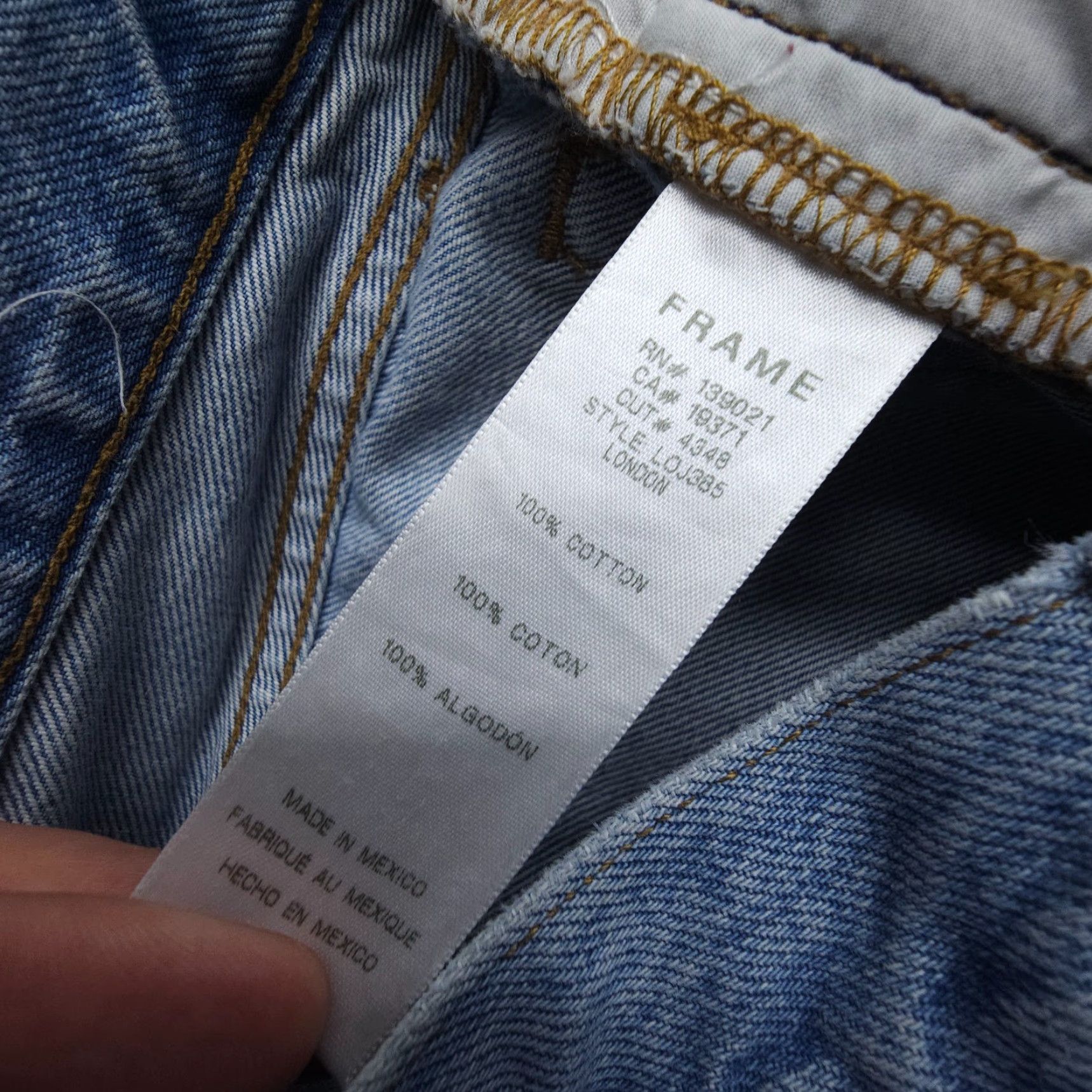 Frame FRAME Jeans Frame Le Original Jeans Distressed High Rise 31 Button Fly Straight Denim Blue 5-Pocket Women Mens? Size 24" / US 00 / IT 34 - 4 Thumbnail