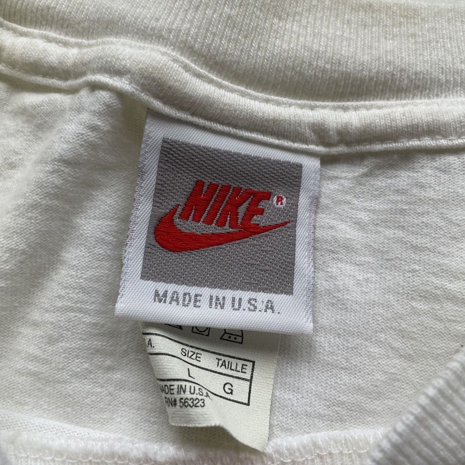 Nike × Vintage Vintage 90s Nike T Shirt Medium White Single Stitch Rare Size US M / EU 48-50 / 2 - 6 Thumbnail