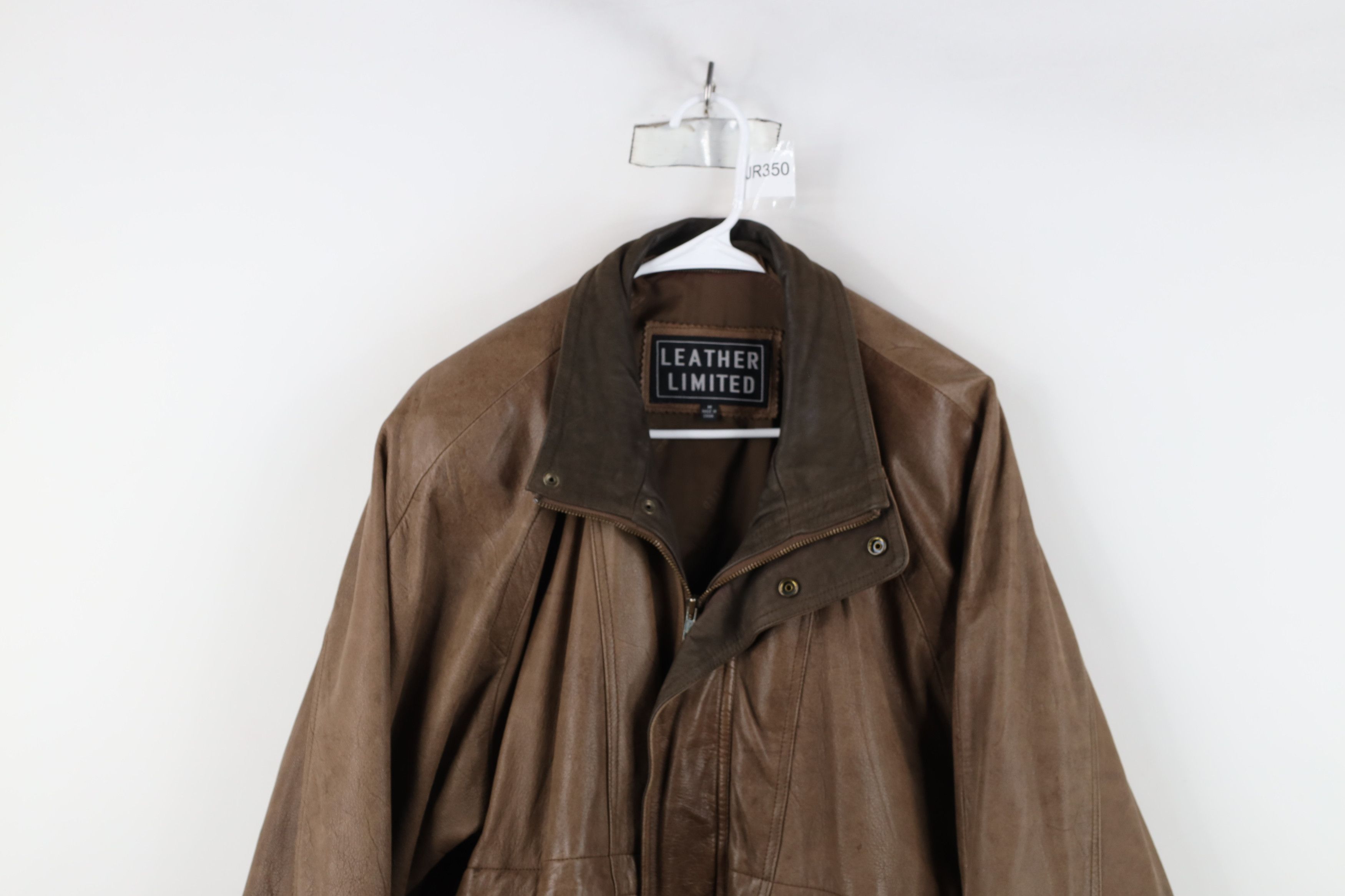 Vintage Vintage 90s Streetwear Leather Flight Bomber Jacket Brown Size US M / EU 48-50 / 2 - 2 Thumbnail