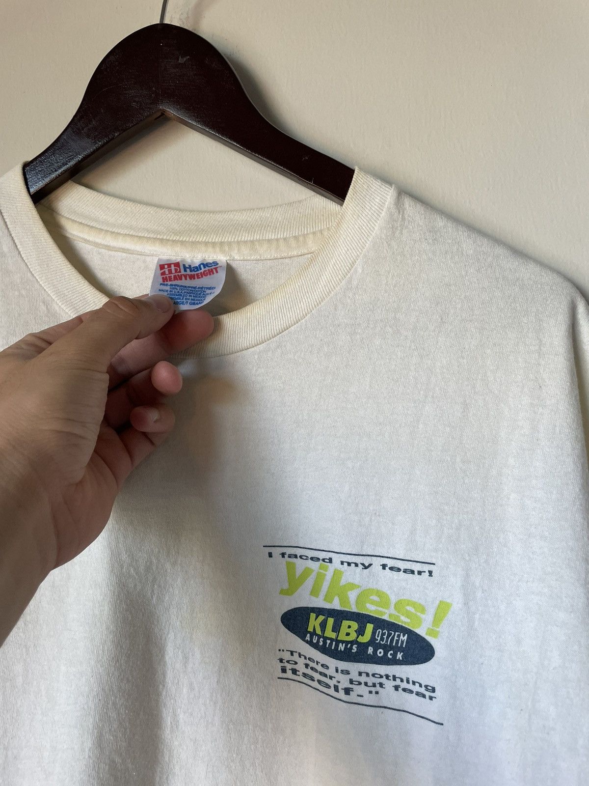 Hanes × Vintage Vintage 93.7 Austin rock radio tee Size US L / EU 52-54 / 3 - 4 Thumbnail