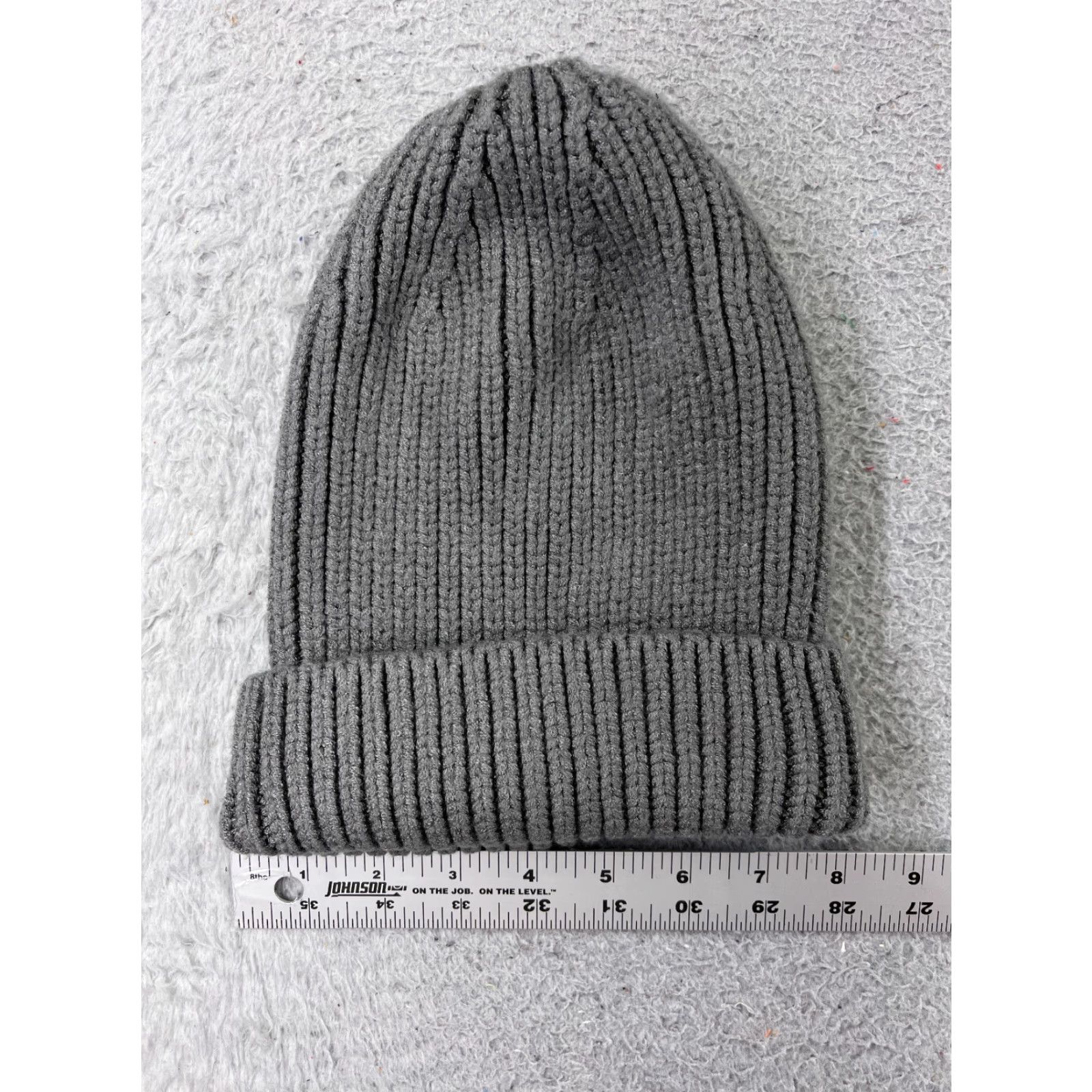 Steve Madden Steve Madden Beanie Womens One Size Gray Double Knit Ski Hat/Toque, Polyester, Viscose Blend, Knit, Fall Winter Size ONE SIZE - 3 Thumbnail