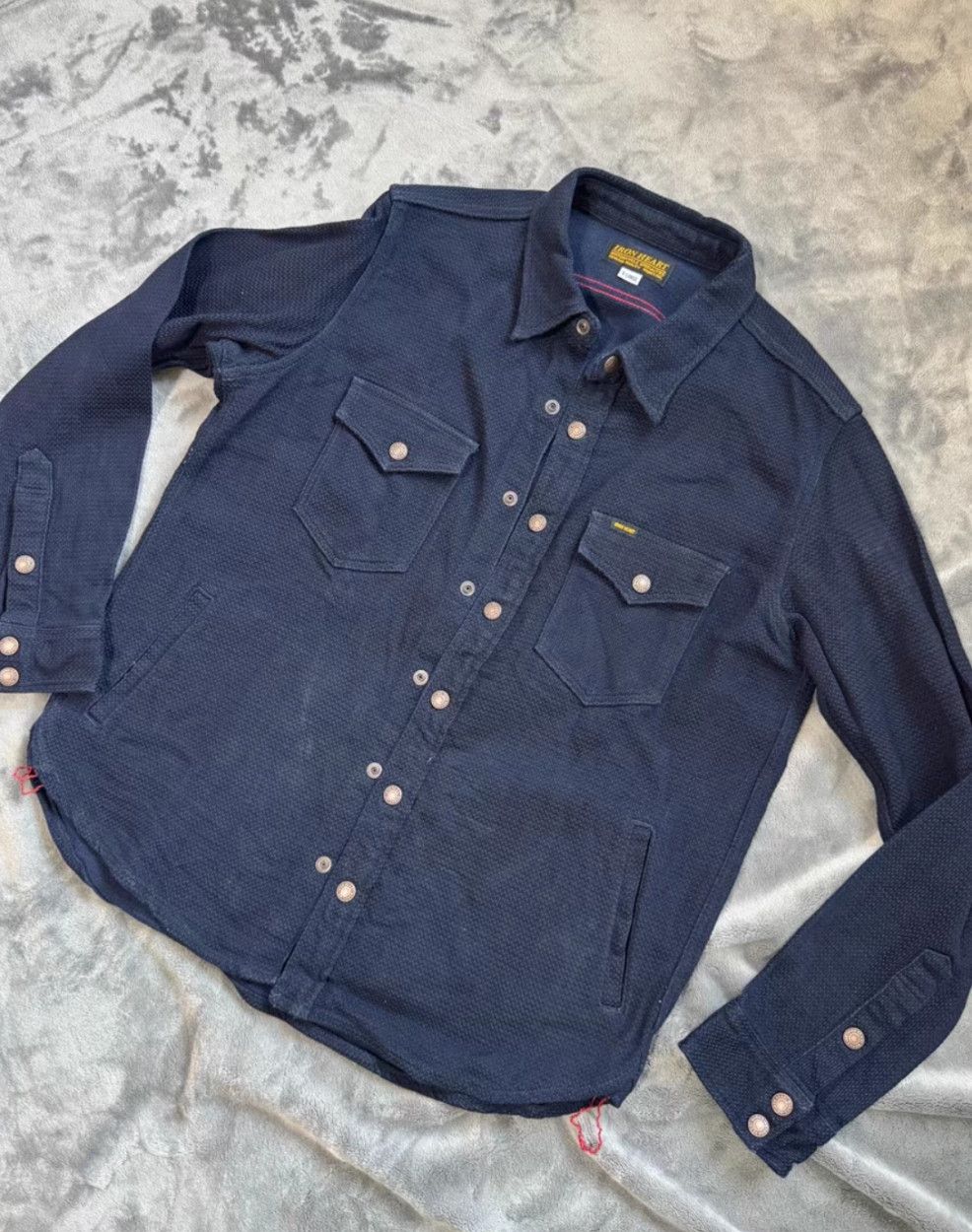 Iron Heart Iron Heart sizeXL laminated indigo denim shirtSulphu Size US XL / EU 56 / 4 - 1 Thumbnail