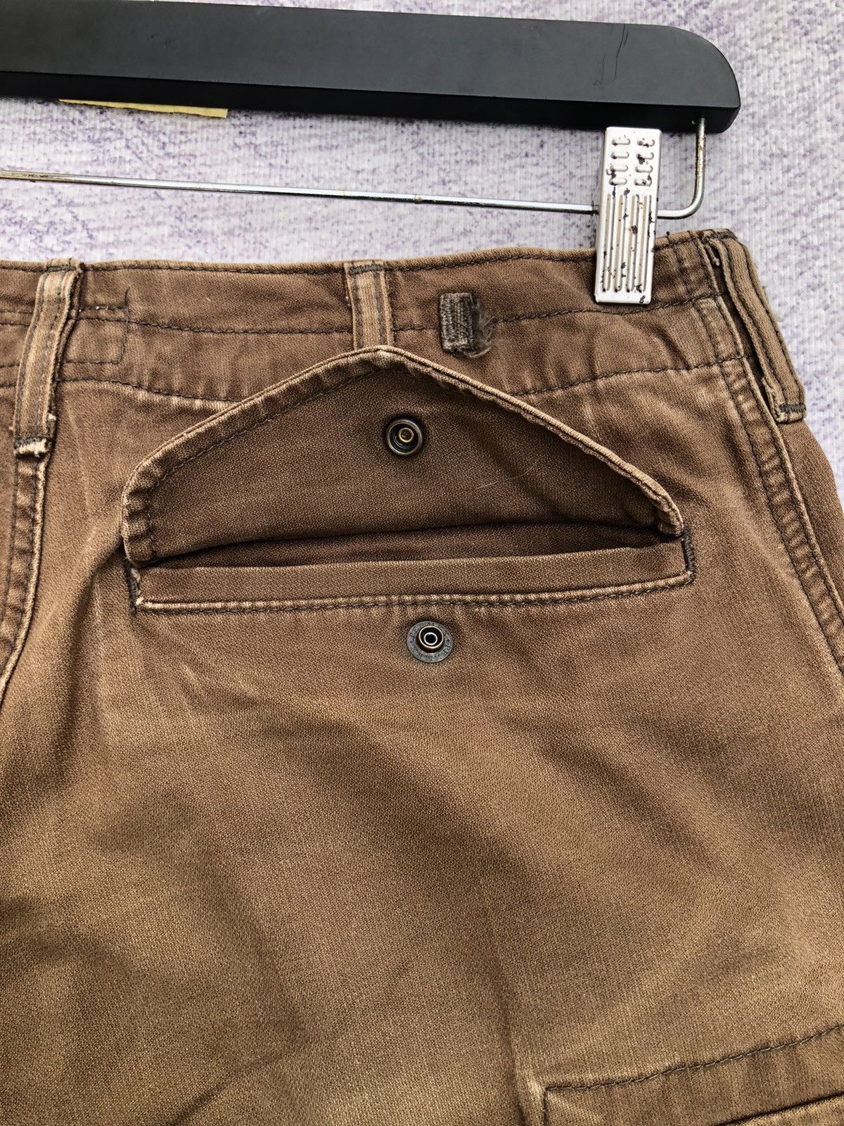 Alpha Industries × Japanese Brand Japanese Cargo Pants Faded Brown Vintage Pattern Size US 26 / EU 42 - 15 Thumbnail
