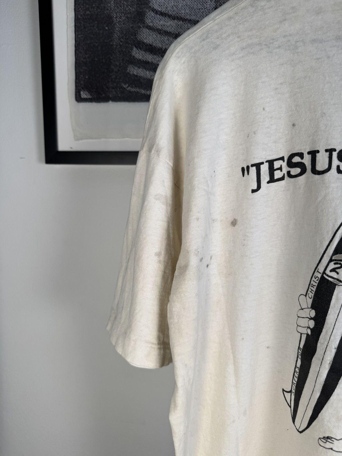 Vintage INSANE 80s THRASHED MALIBU NARCOTICS ANONYMOUS SURFERS SHIRT Size US XL / EU 56 / 4 - 8 Thumbnail
