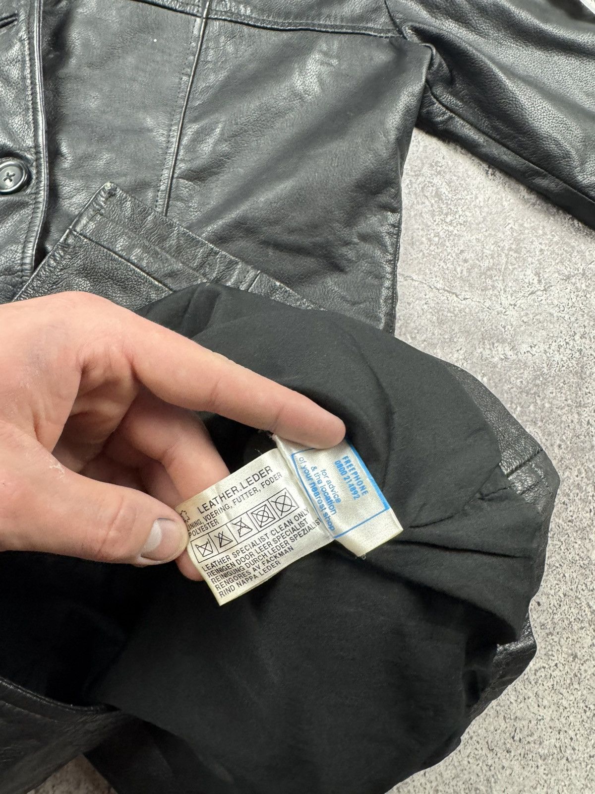 Japanese Brand Rick Owens STYLE Avant Garde Leather Opium Jacket Coat Y2K Size M / US 6-8 / IT 42-44 - 12 Thumbnail