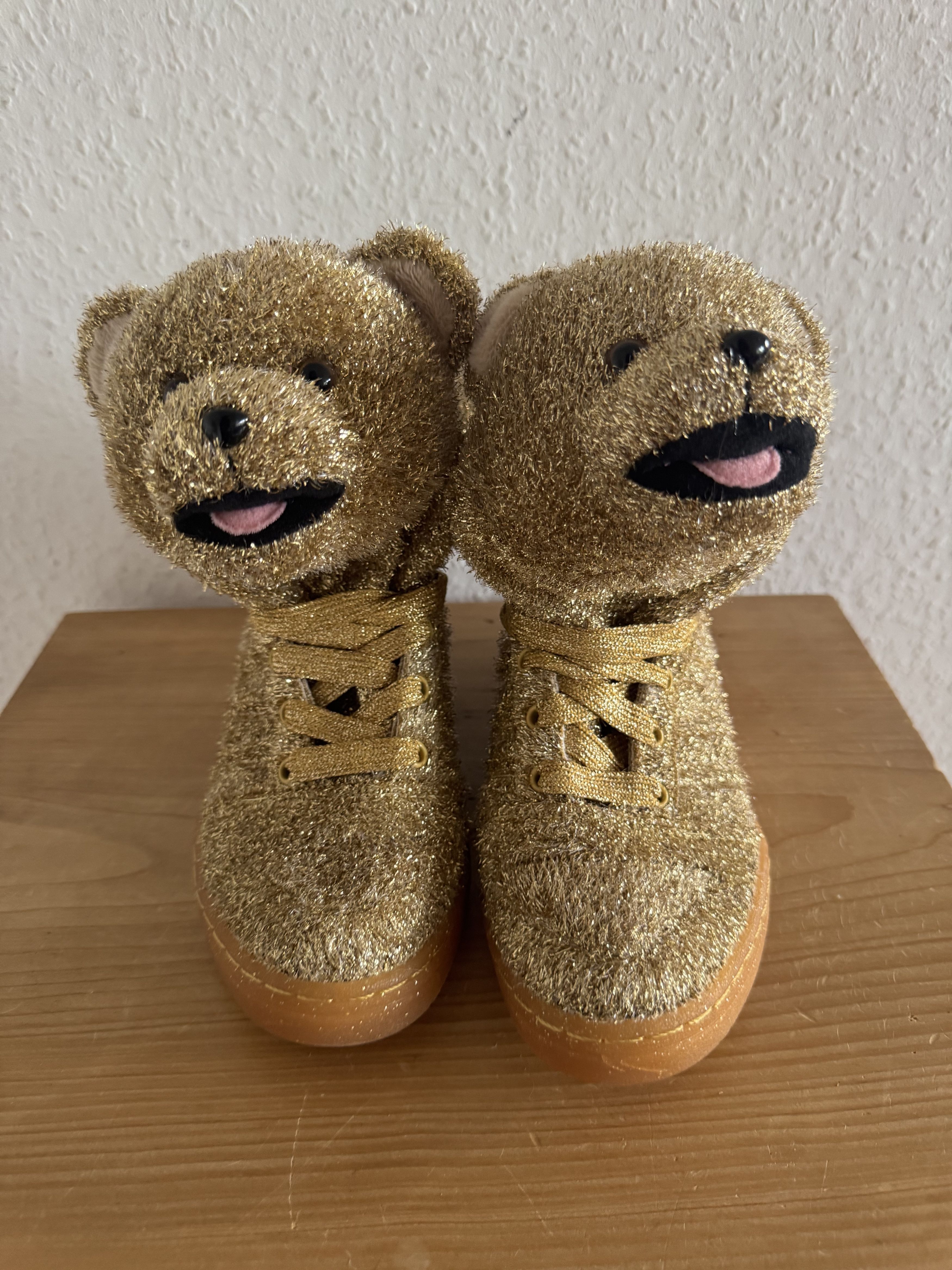 Adidas × Jeremy Scott Gold Teddy Bear Sneakers Size US 5.5 / IT 35.5 - 10 Thumbnail
