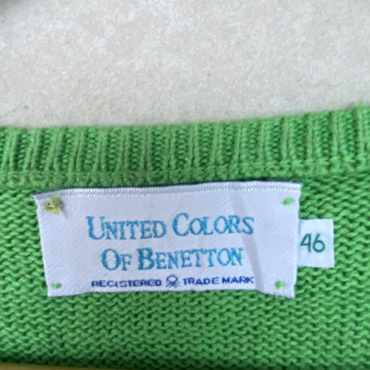 Other Vintage United Benetton Knitted Short Sleeve Crop Top Green Size S / US 4 / IT 40 - 5 Thumbnail
