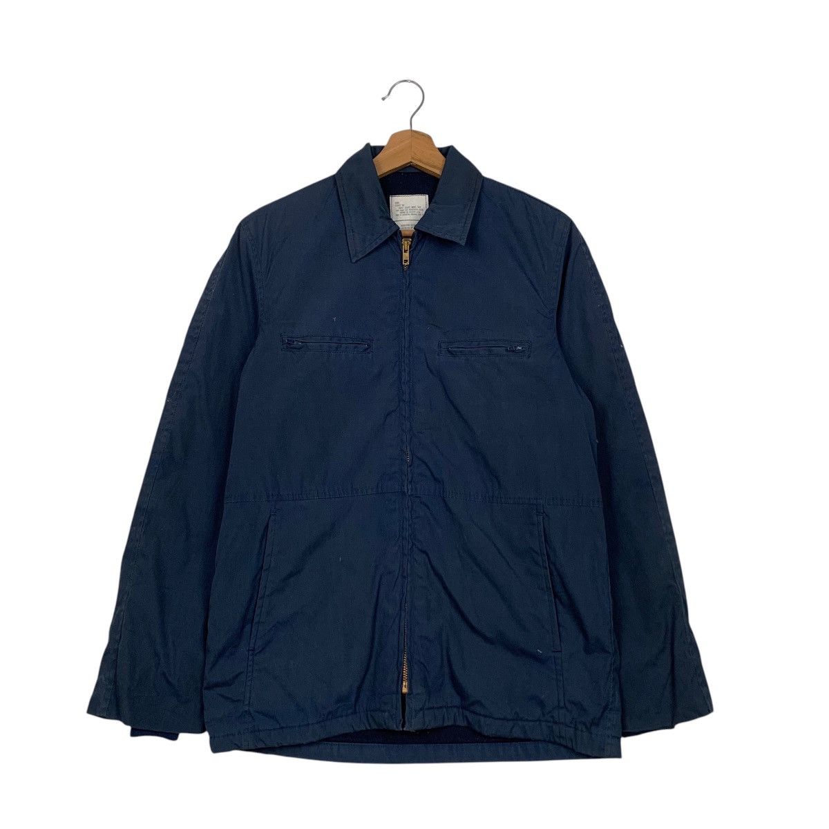 Vintage ☀️Vintage Military by Vanderbilt shirt navy zipper jacket Size US S / EU 44-46 / 1 - 1 Thumbnail