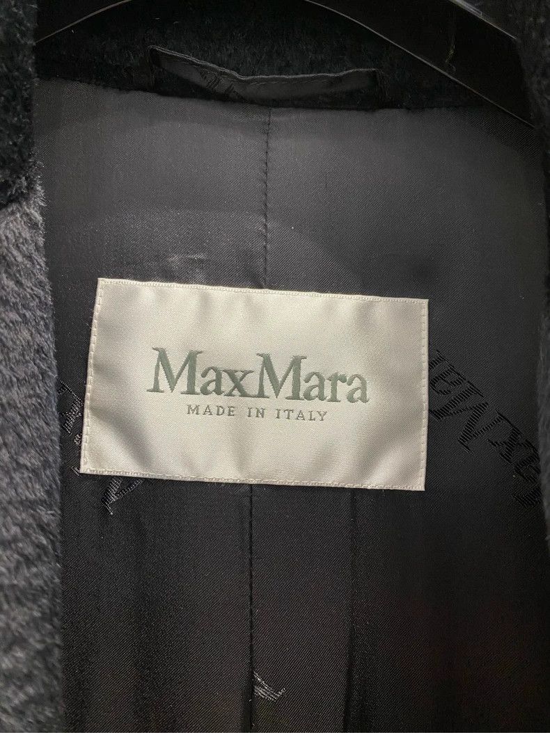 Max Mara Long Black Nightgown Alpaca Coat